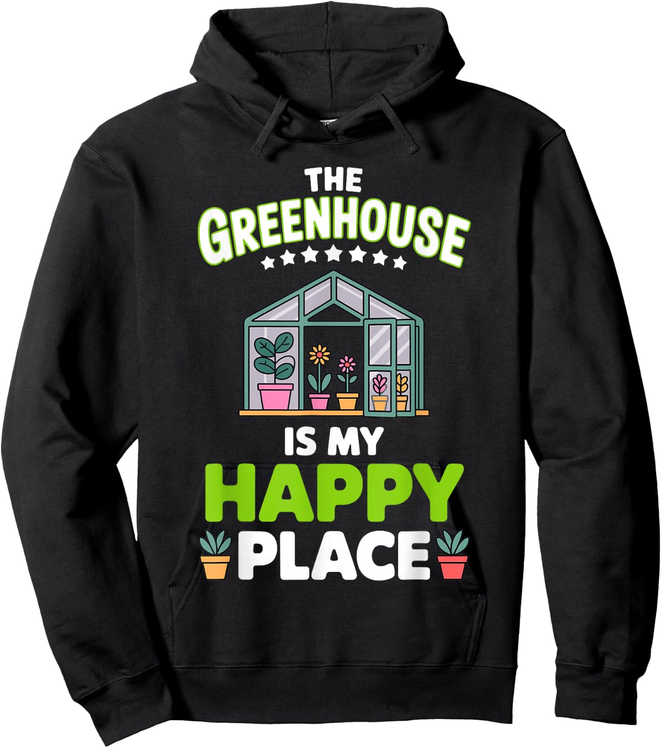 Cute Greenhouse Art Women Gardening Greenhouse Owner Hoodie - Hoodie | Black