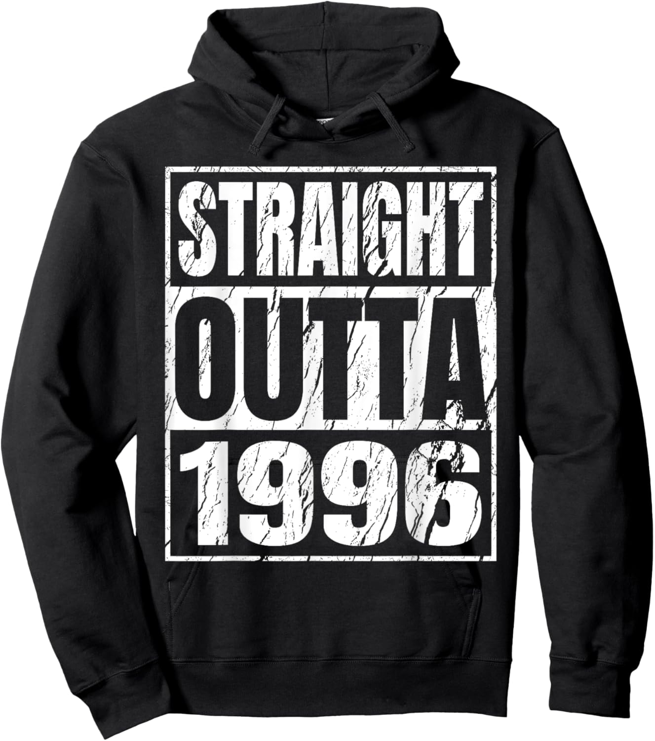 Straight Outta 1996 Classic Years Birth of Birthday Vintage Hoodie - Hoodie | Black