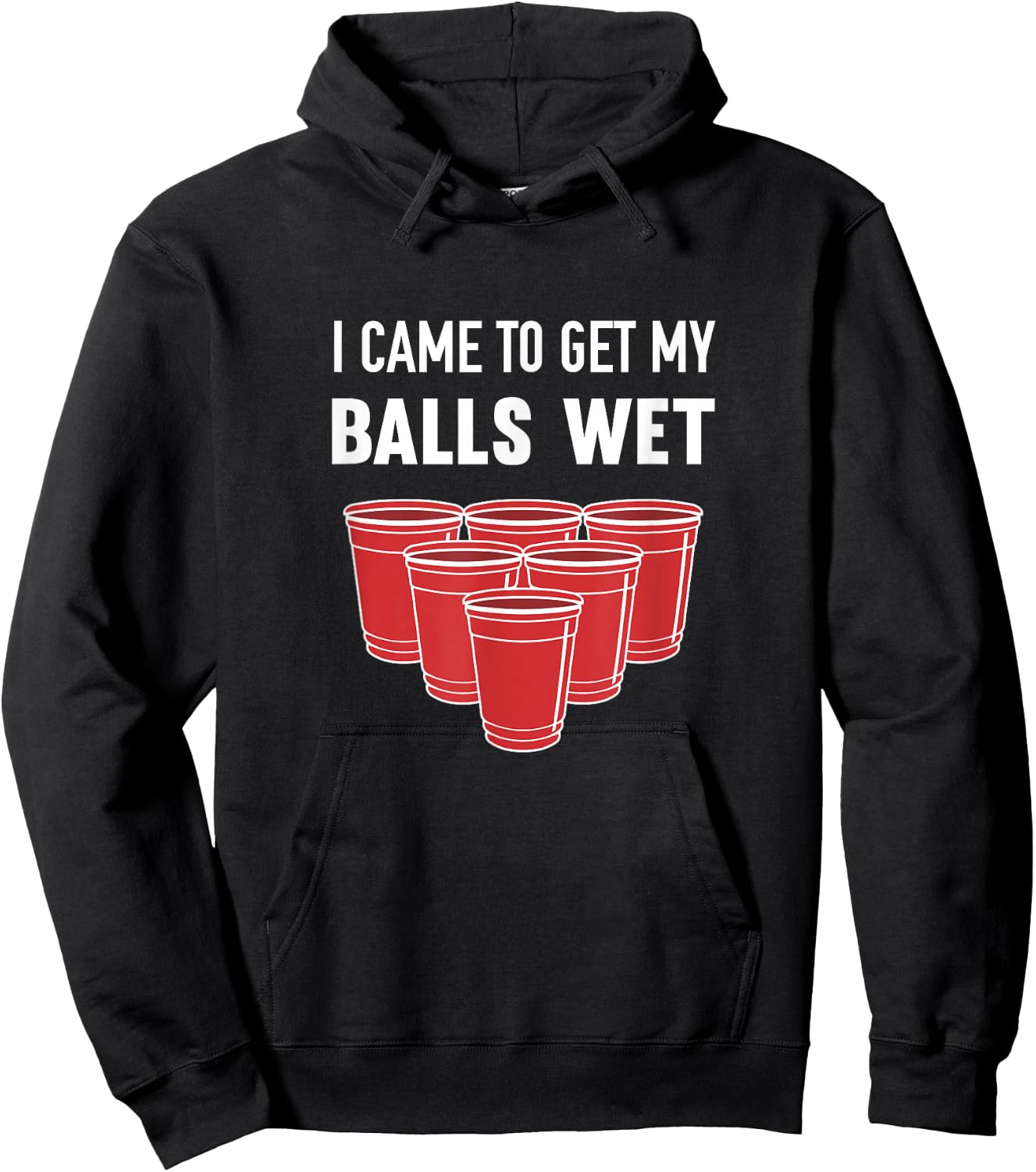 I Came to Get My Balls Wet Beer Pong Frat Hoodie - Hoodie | Black
