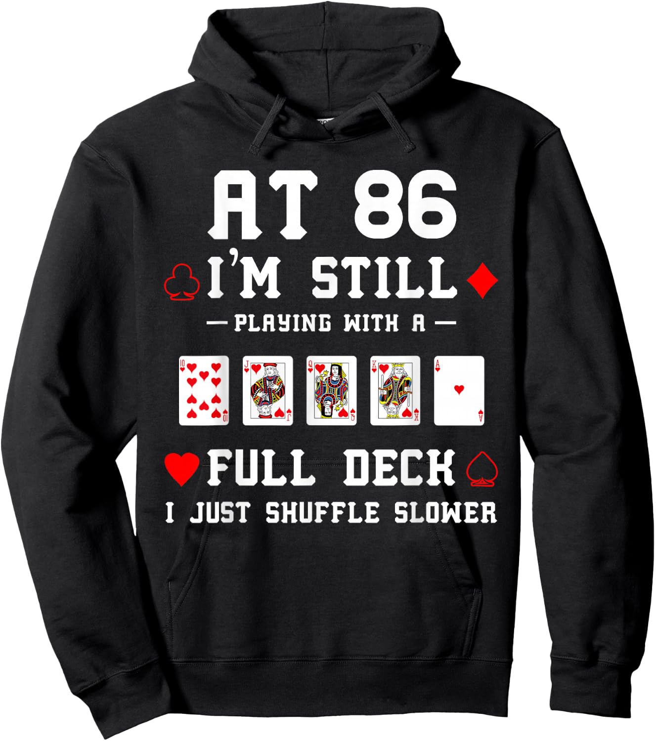 Funny 86th Birthday Gift 86 Year Old Cards Hoodie - Hoodie | Black