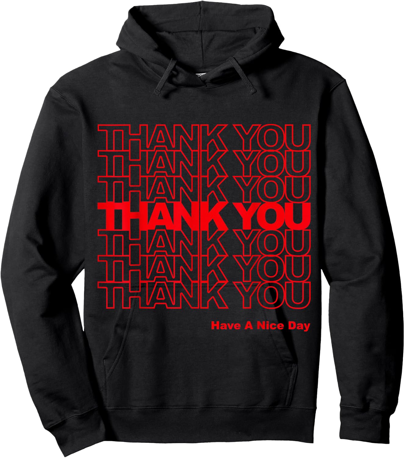 Thank You Bag Hoodie - Hoodie | Black