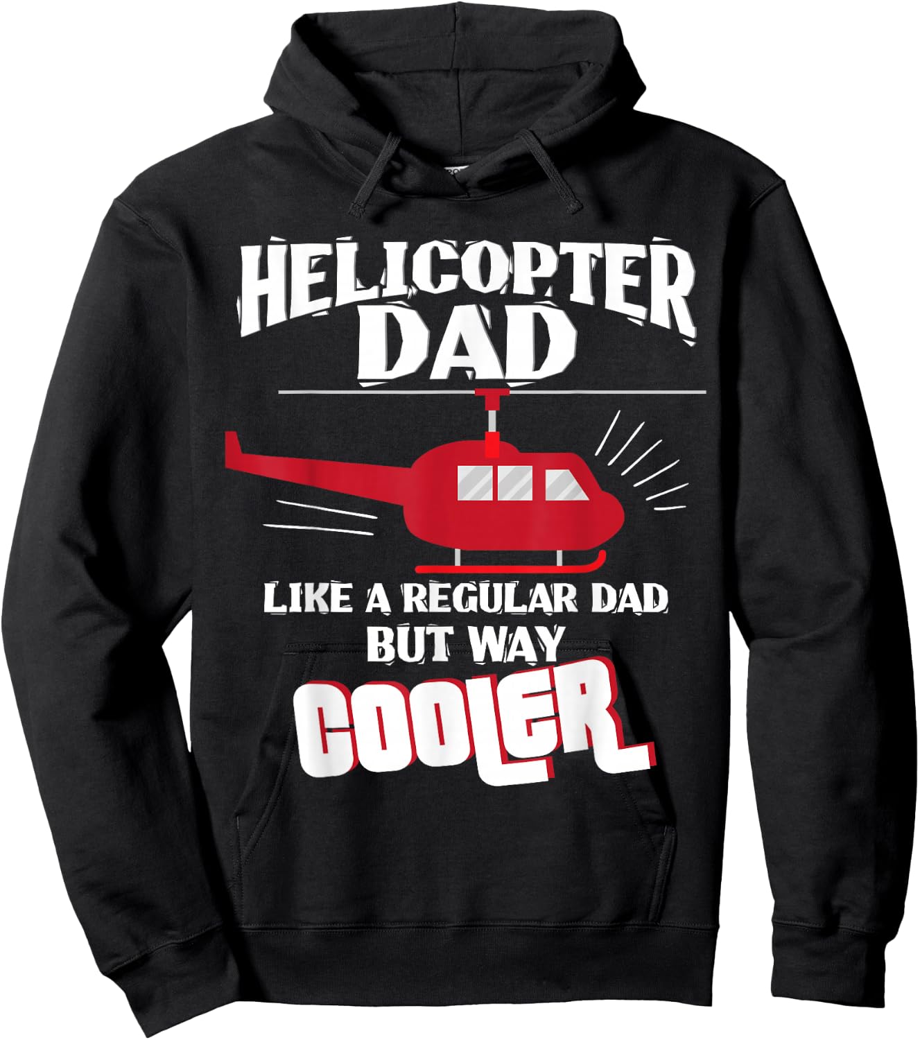 Helicopter Pilot Dad Flight Mechanic Fathers Day Hoodie - Hoodie | Black