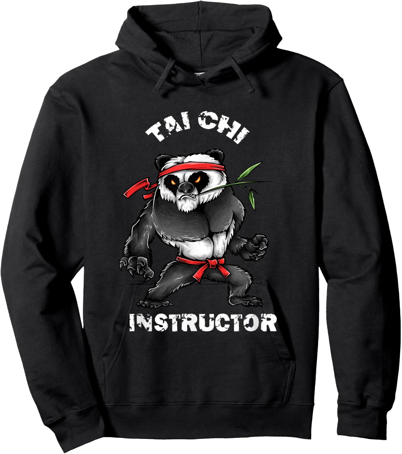 Tai Chi Instructor Shirt Apparel Fighting Panda T Shirt Hoodie - Hoodie | Black