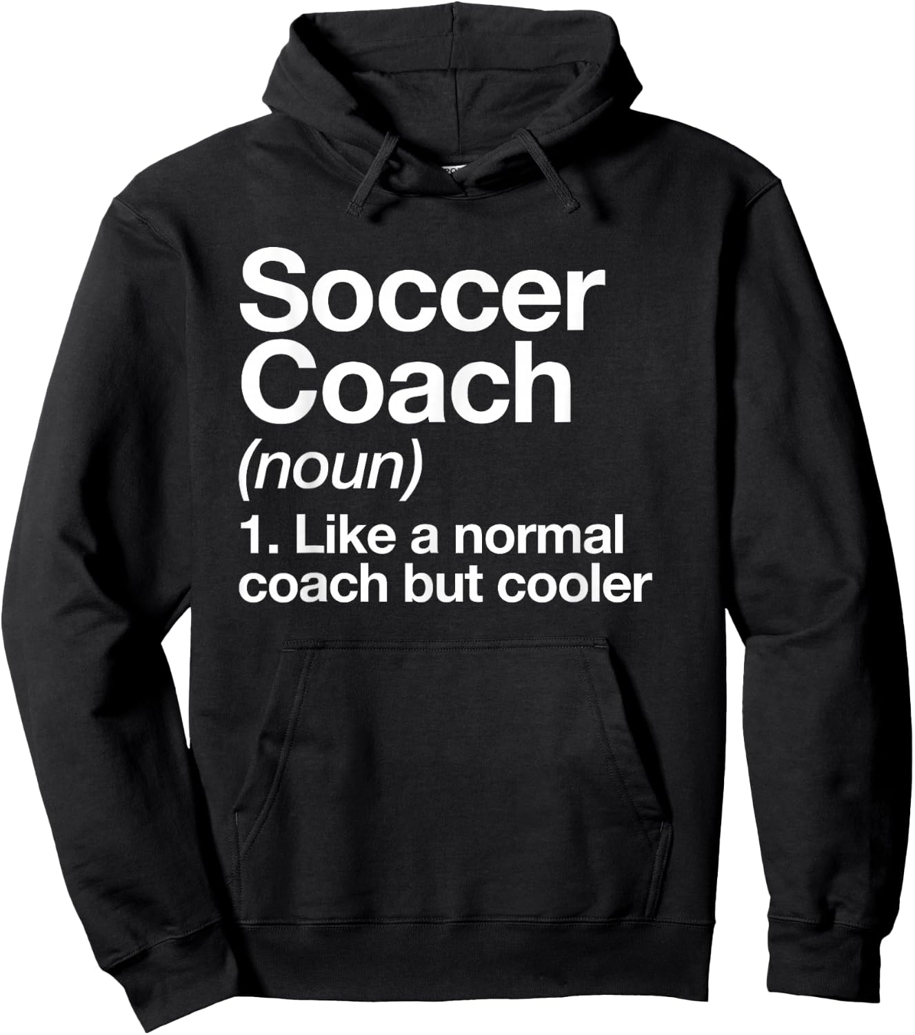 Soccer Coach Definition Sports School Instructor Trainer Hoodie - Hoodie | Black