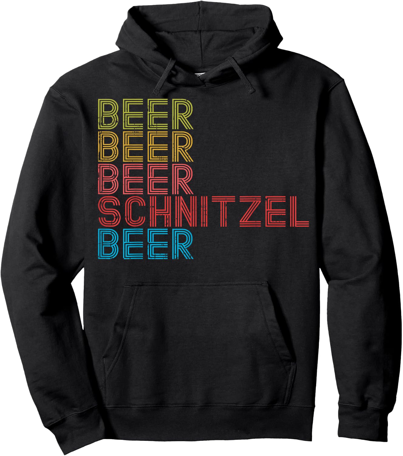 Retro Beer Schnitzel Oktoberfest German Drinking Team Hoodie - Hoodie | Black