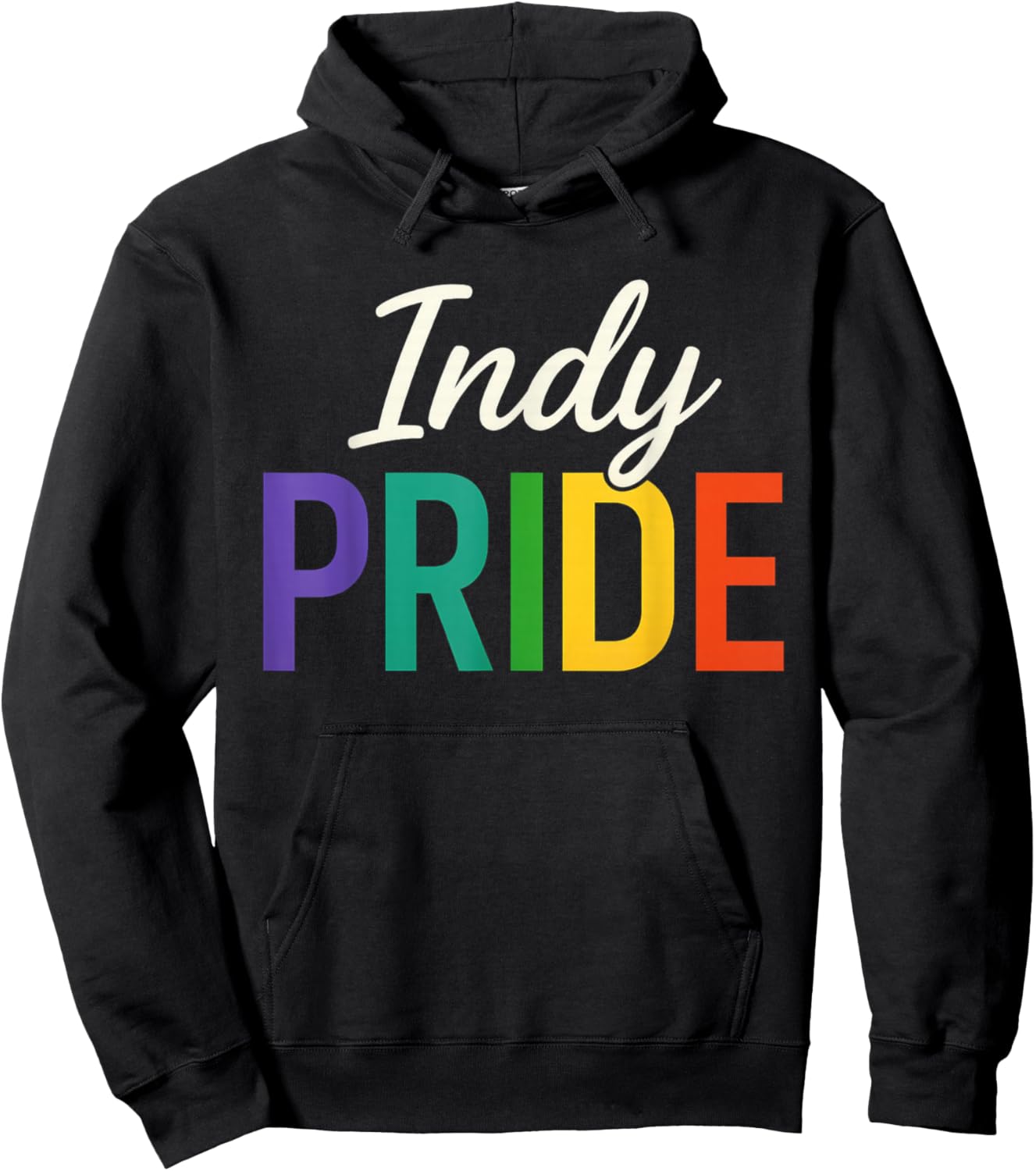 Indy Pride, Cute Gay Pride Month Hoodie - Hoodie | Black