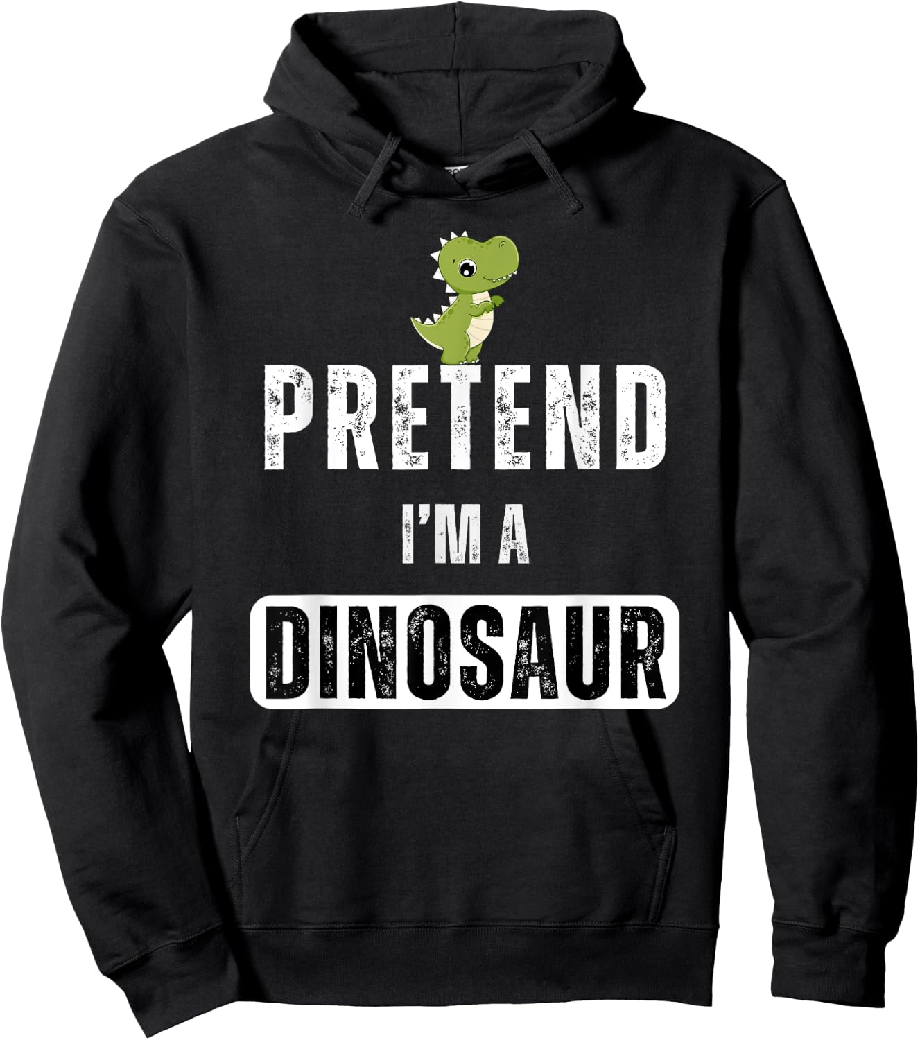 Pretend I'm a dinosaur Lazy Halloween Easy Costume Hoodie - Hoodie | Black