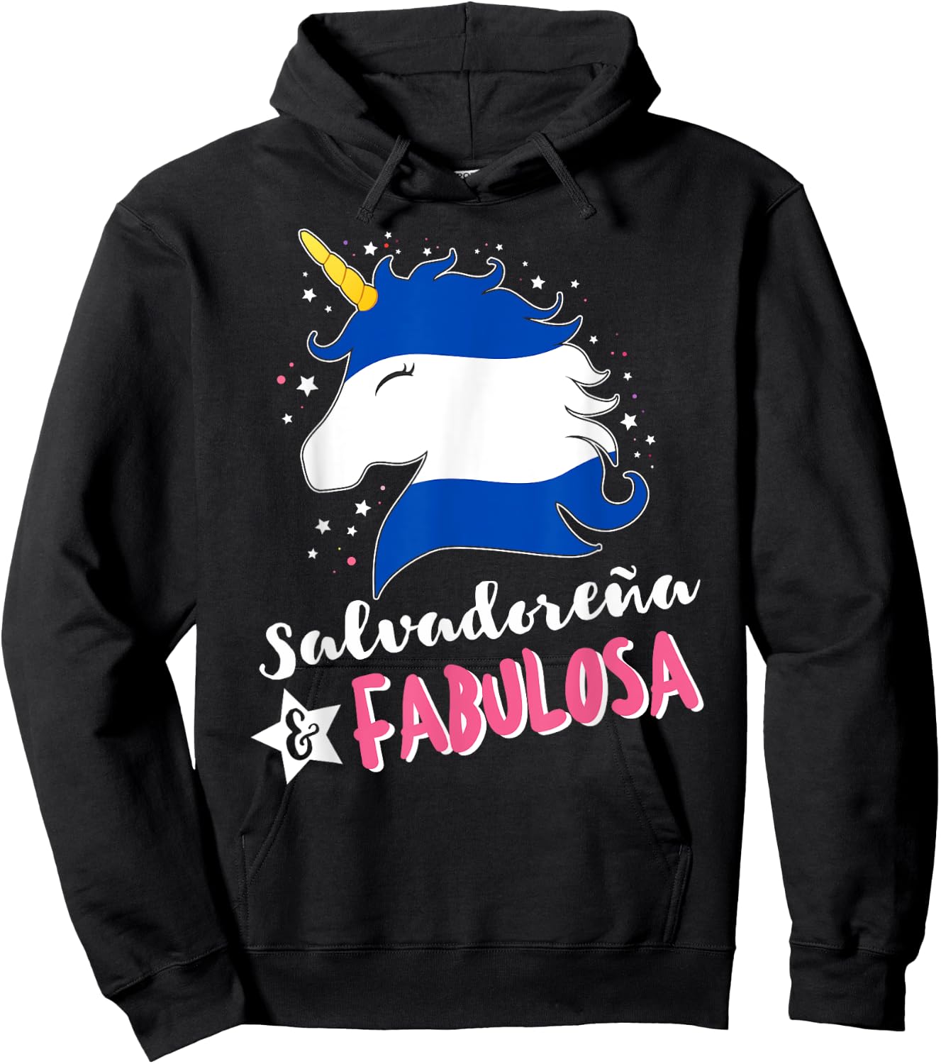 Salvadoran Flag El Salvador Unicornio Hoodie - Hoodie | Black