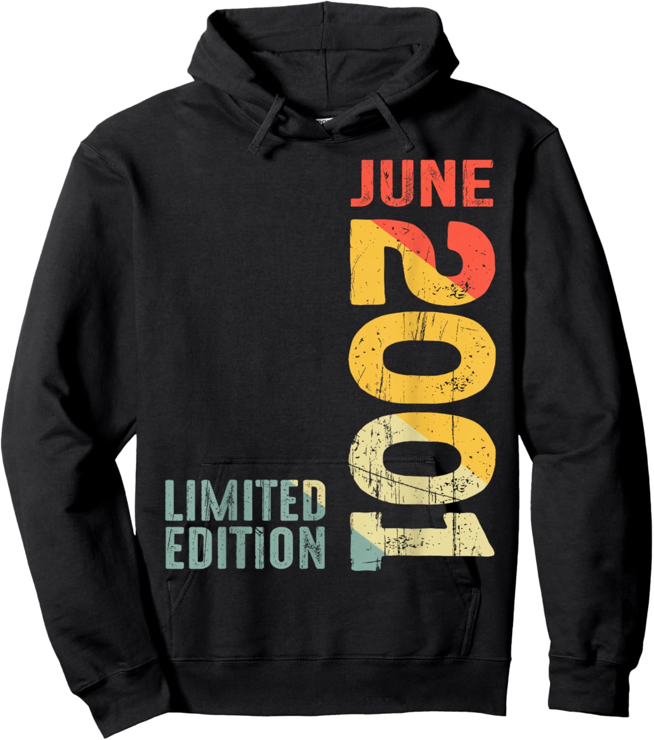 Month June 2001 Year 2001 Retro 2001 Vintage 2001 Since 2001 Hoodie - Hoodie | Black