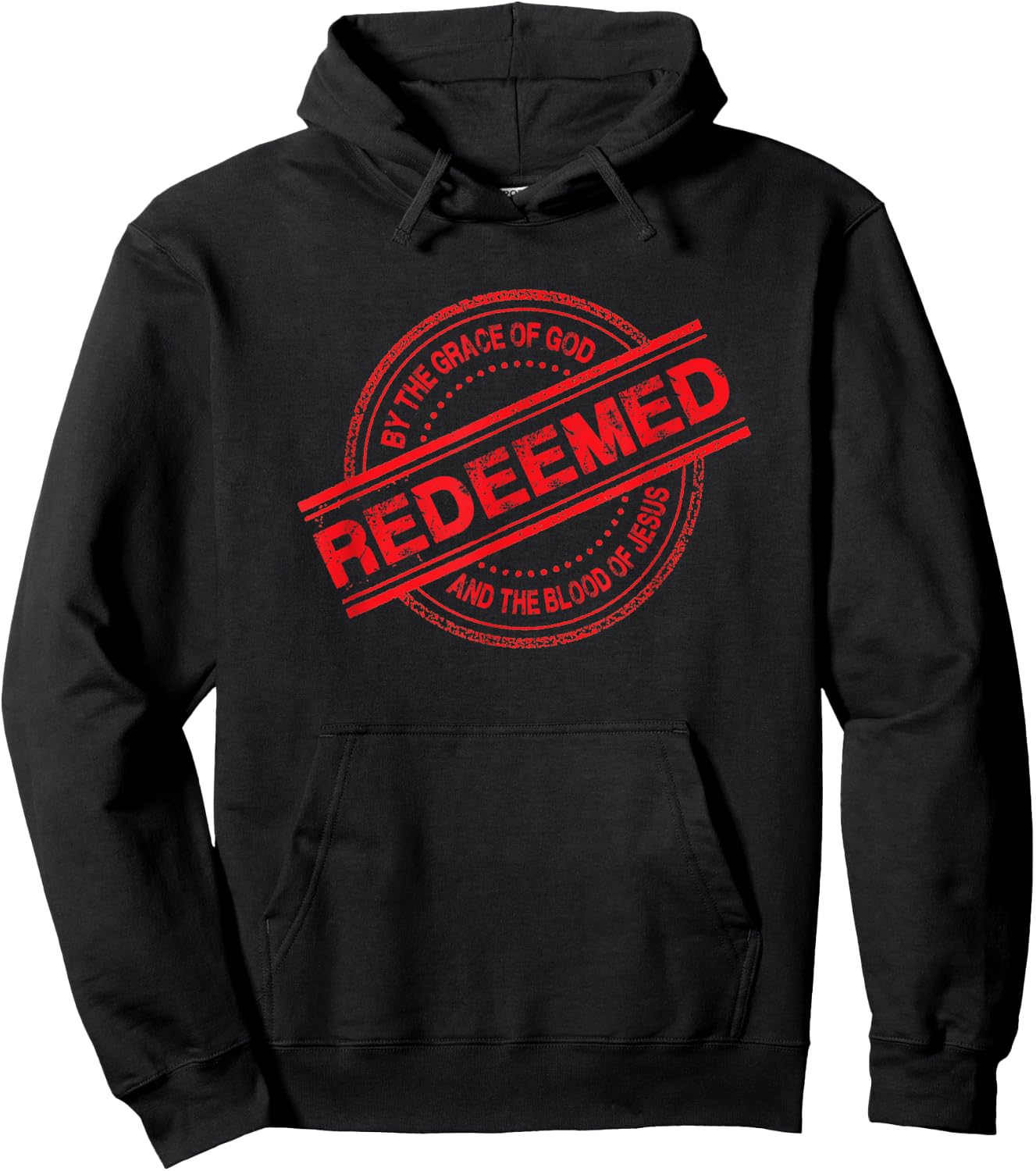 Christian REDEEMED By The Grace of God And Blood of Jesus Hoodie - Hoodie | Black