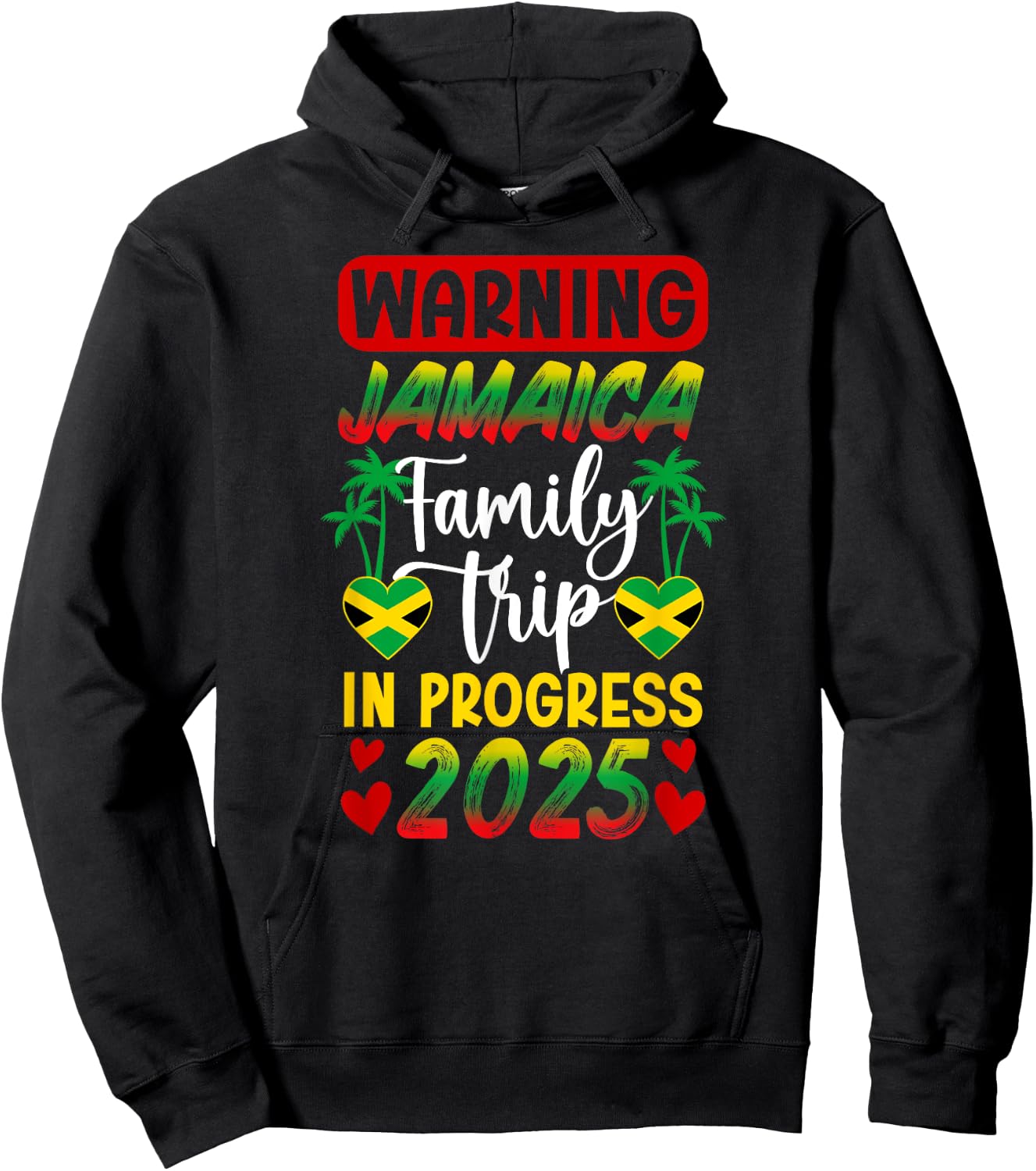 Jamaica Family Trip In Progress 2025 Jamaica Vacation Hoodie - Hoodie | Black