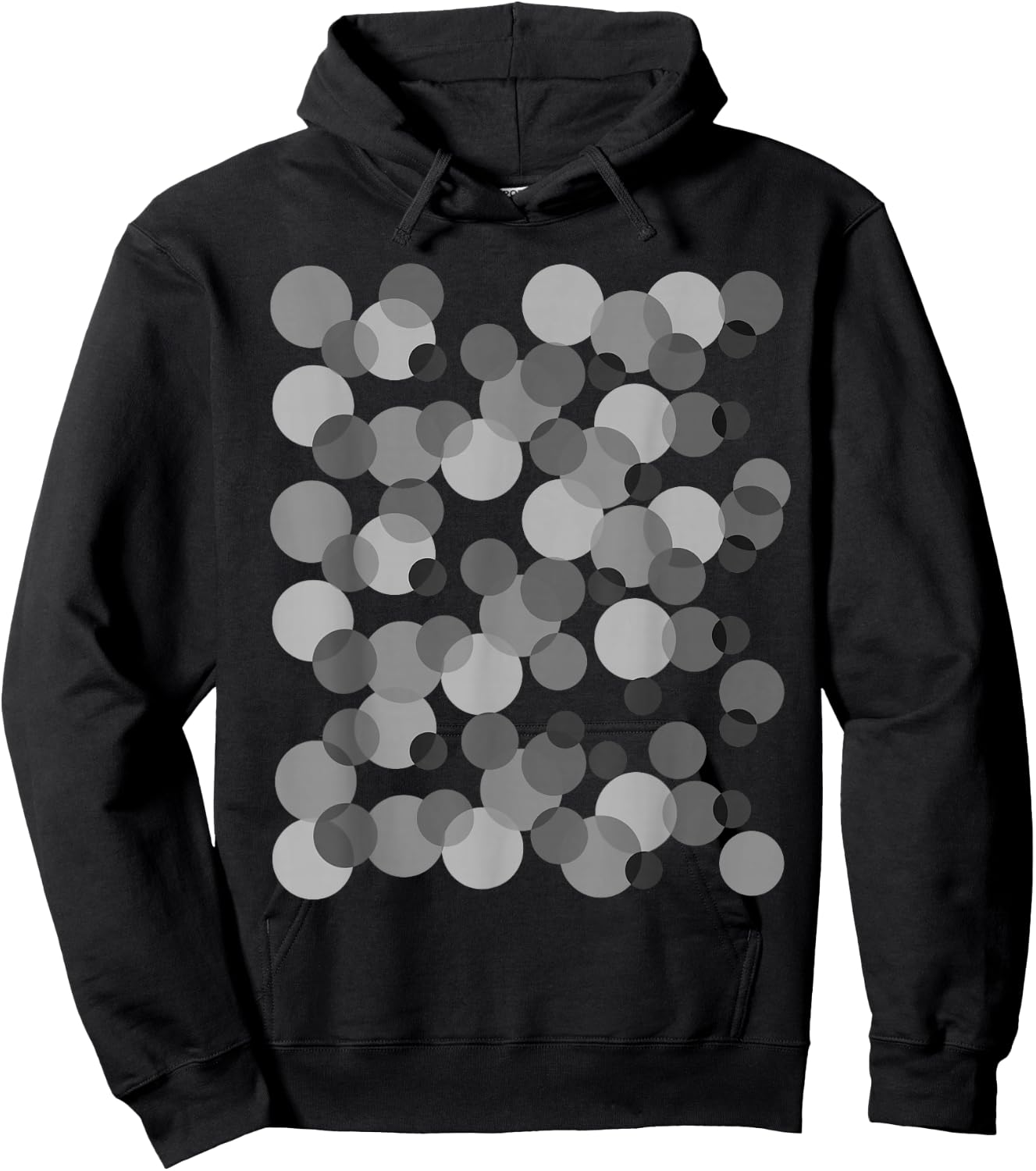 Gray spots Polka dot Hoodie - Hoodie | Black