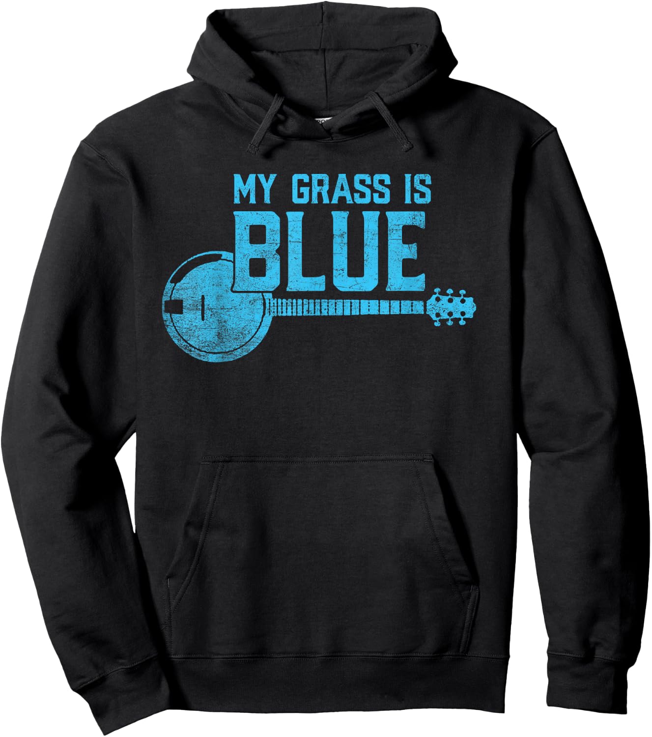 My Grass is Blue - Bluegrass Banjo Player / Fan Hoodie - Hoodie | Black