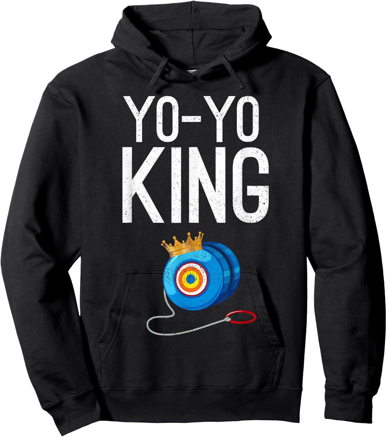 Yo-Yo King Crown Funny YoYo Enthusiast Gift Hoodie - Hoodie | Black