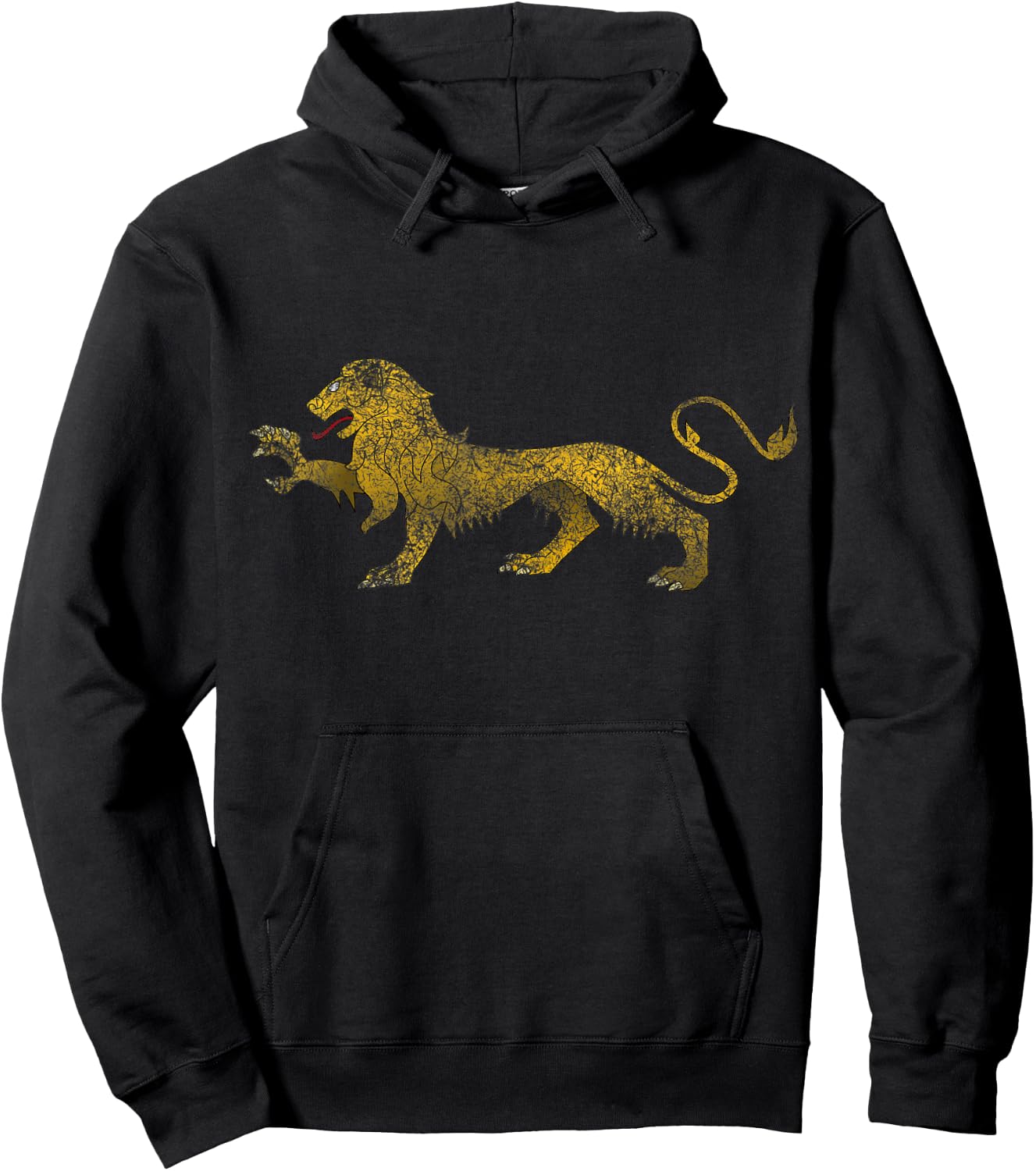 Medieval heraldry lion royal symbol Hoodie - Hoodie | Black