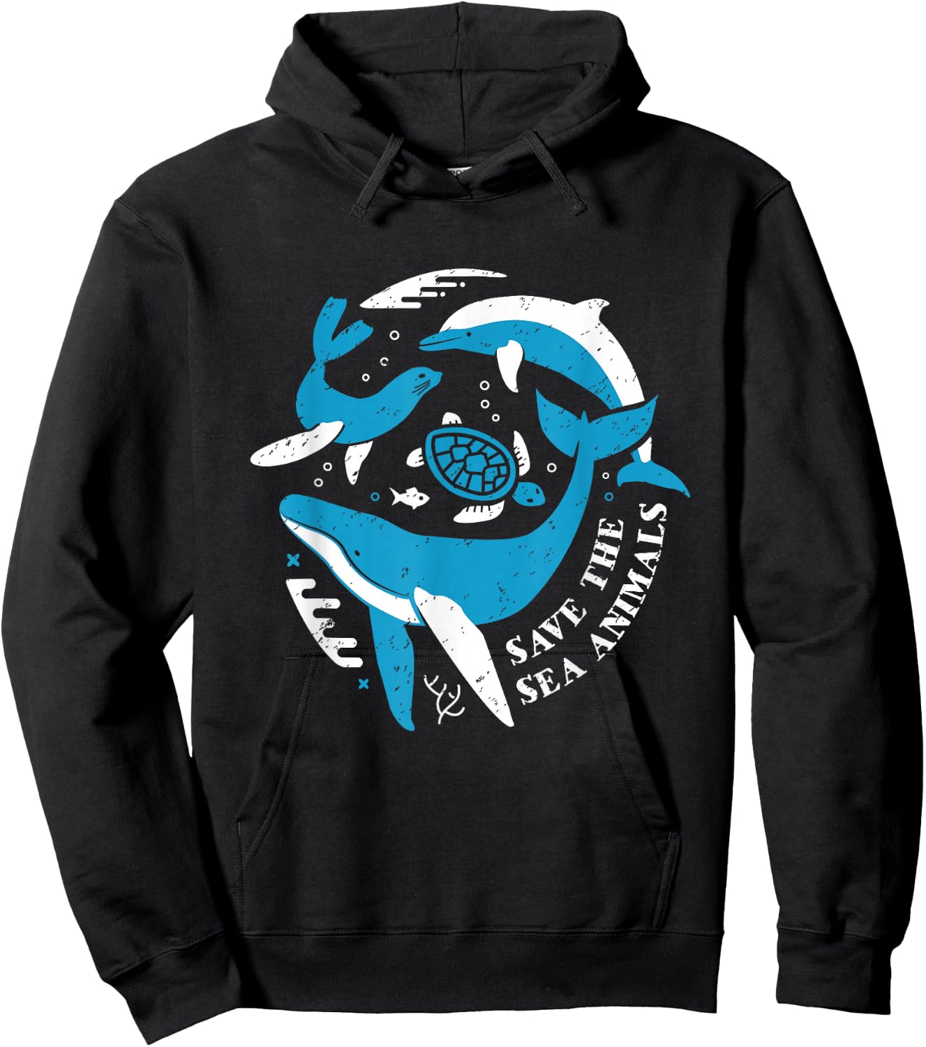 Ocean Conservation - Save The Sea Animals Hoodie - Hoodie | Black