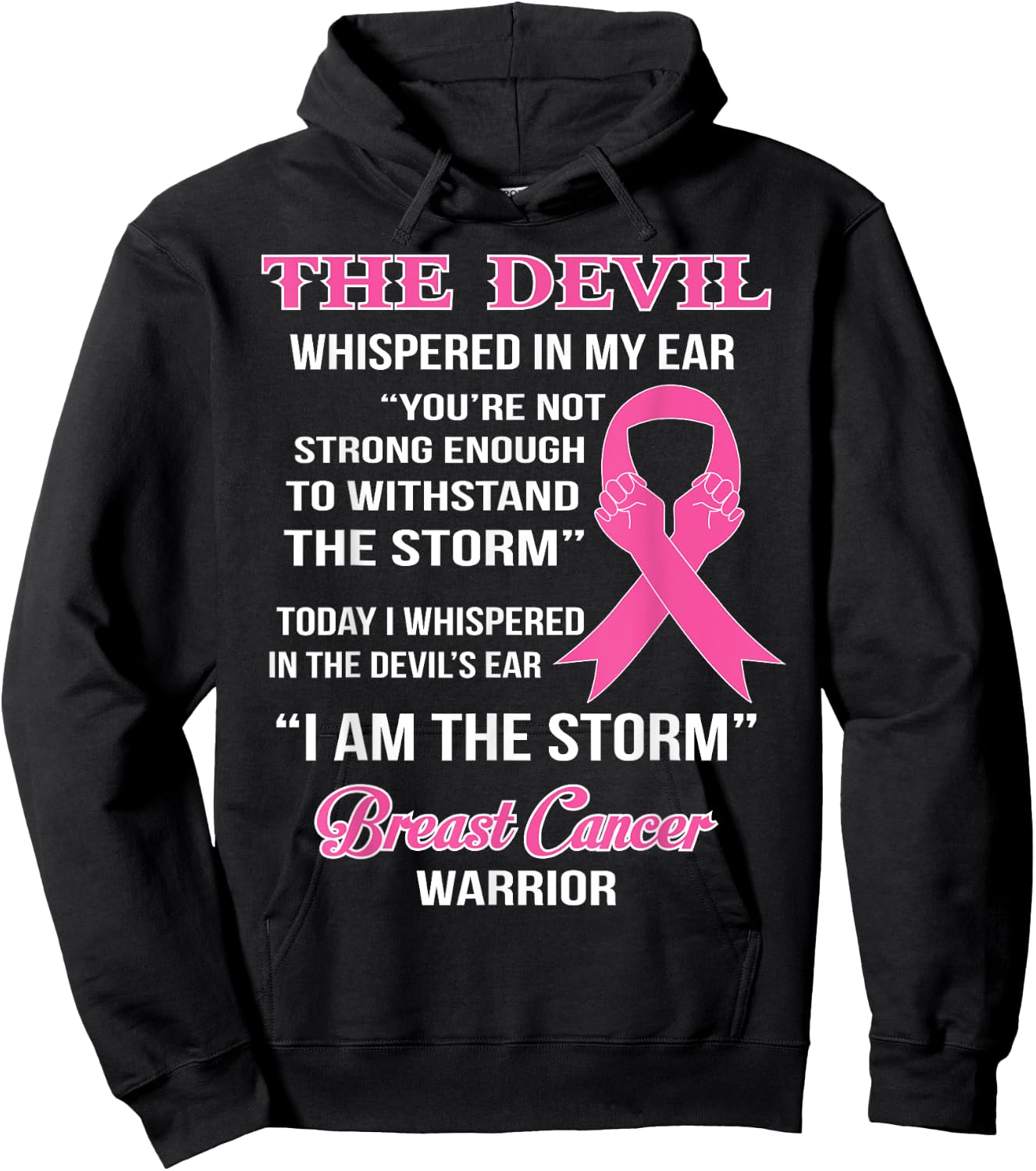 Breast Cancer Warrior Cancer Survivor Clothing Gift Hoodie - Hoodie | Black