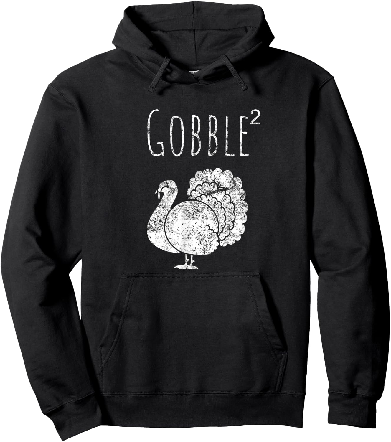 Retro Funny Gobble Squared Turkey Day Math Thanksgiving Joke Hoodie - Hoodie | Black