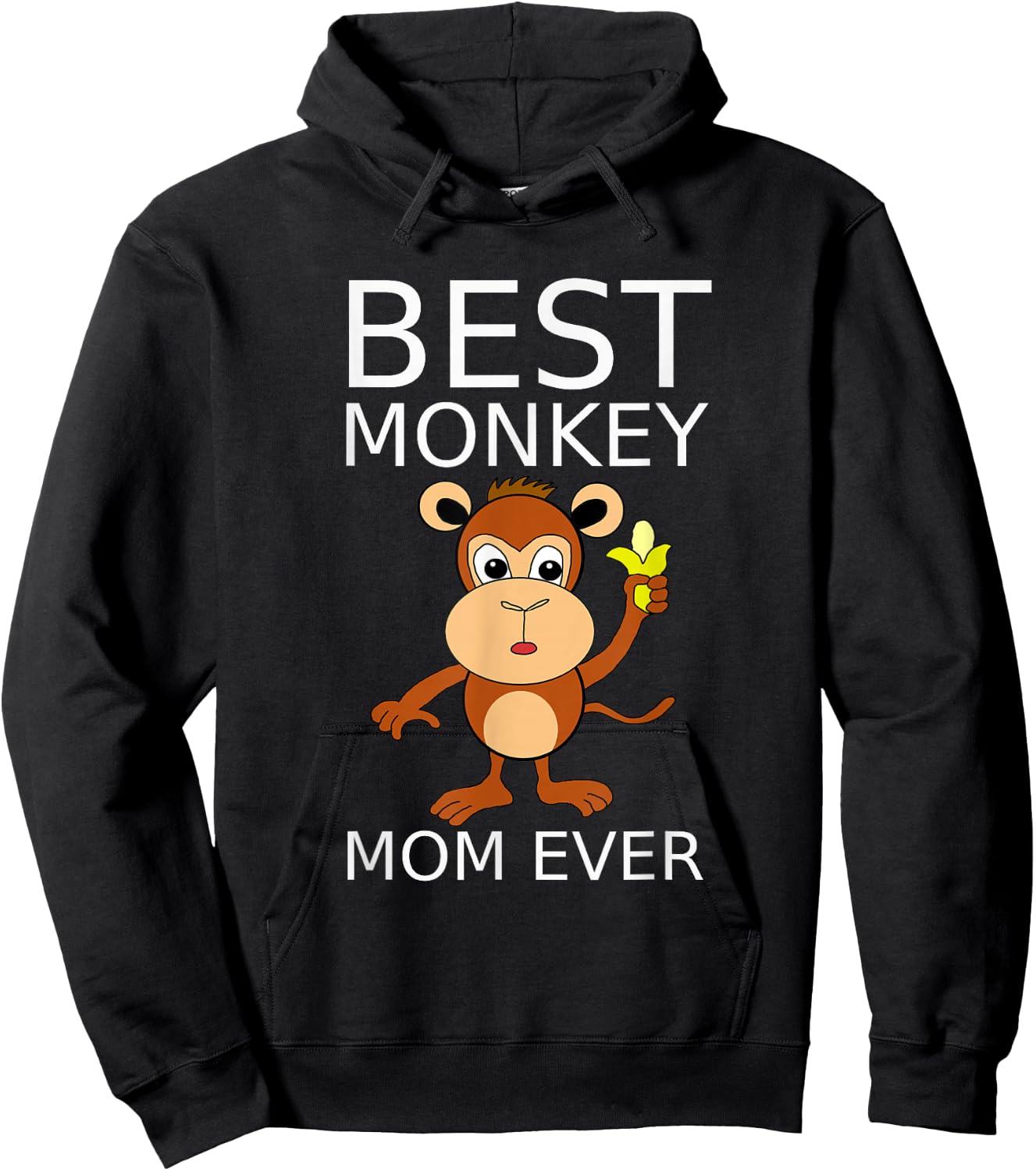 Best Monkey Mom T Shirt Hoodie - Hoodie | Black