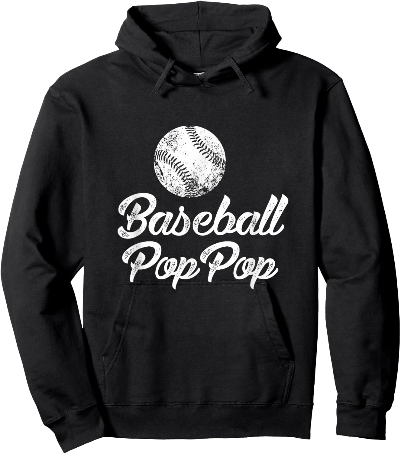 Baseball PopPop Shirt, Cute Funny Player Fan Gift Hoodie - Hoodie | Black