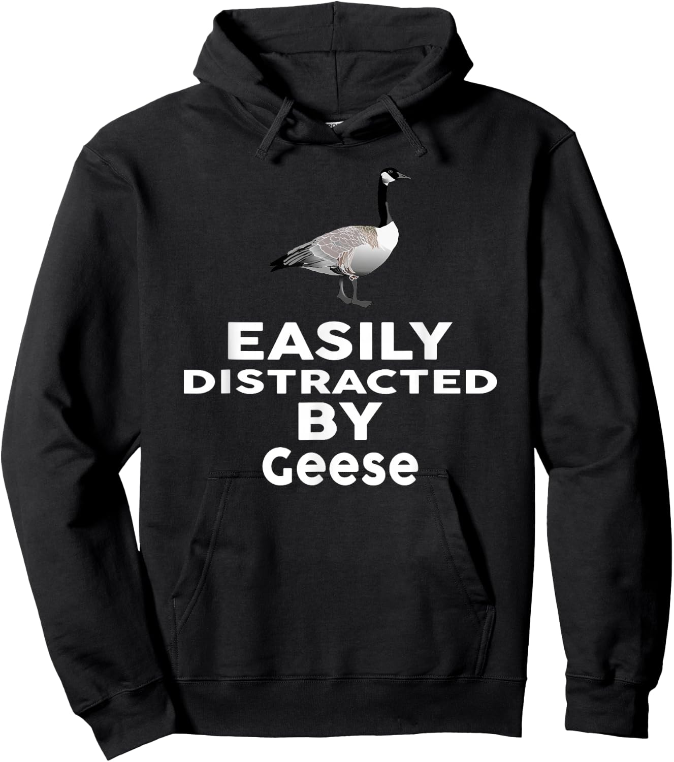 Easily Distracted by Geese Funny GOOSE Hoodie - Hoodie | Black