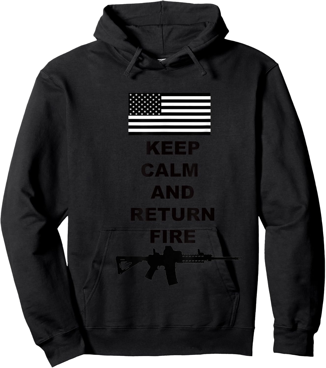 Keep Calm And Return Fire Hoodie - Hoodie | Black