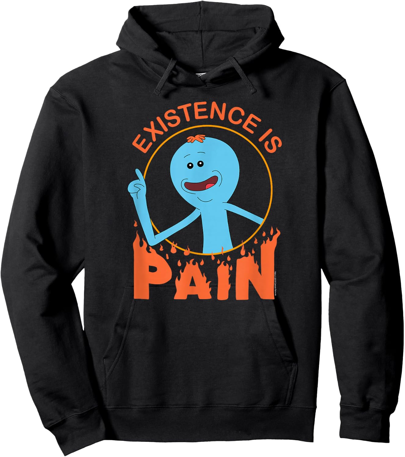 Rick and Morty Existence is PAIN,Short Sleeve Hoodie - Hoodie | Black