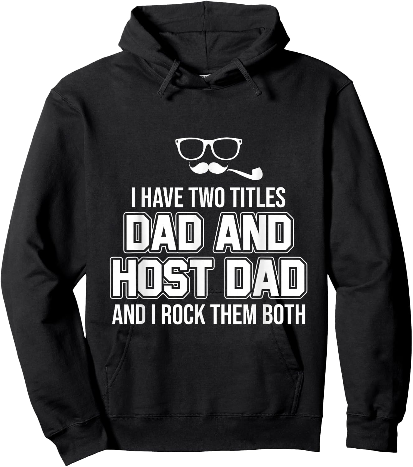 Foreign Host Family Dad Father Title Exchange Student Gift Hoodie - Hoodie | Black