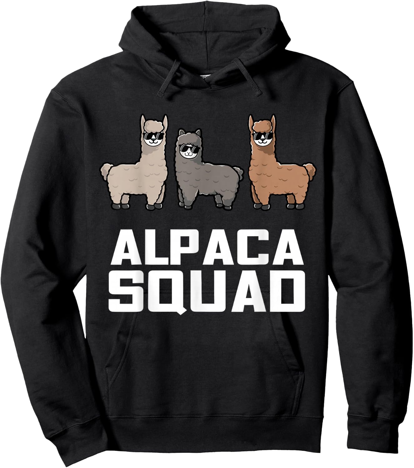 Funny Alpaca for Alpaca Squad Lovers Hoodie - Hoodie | Black