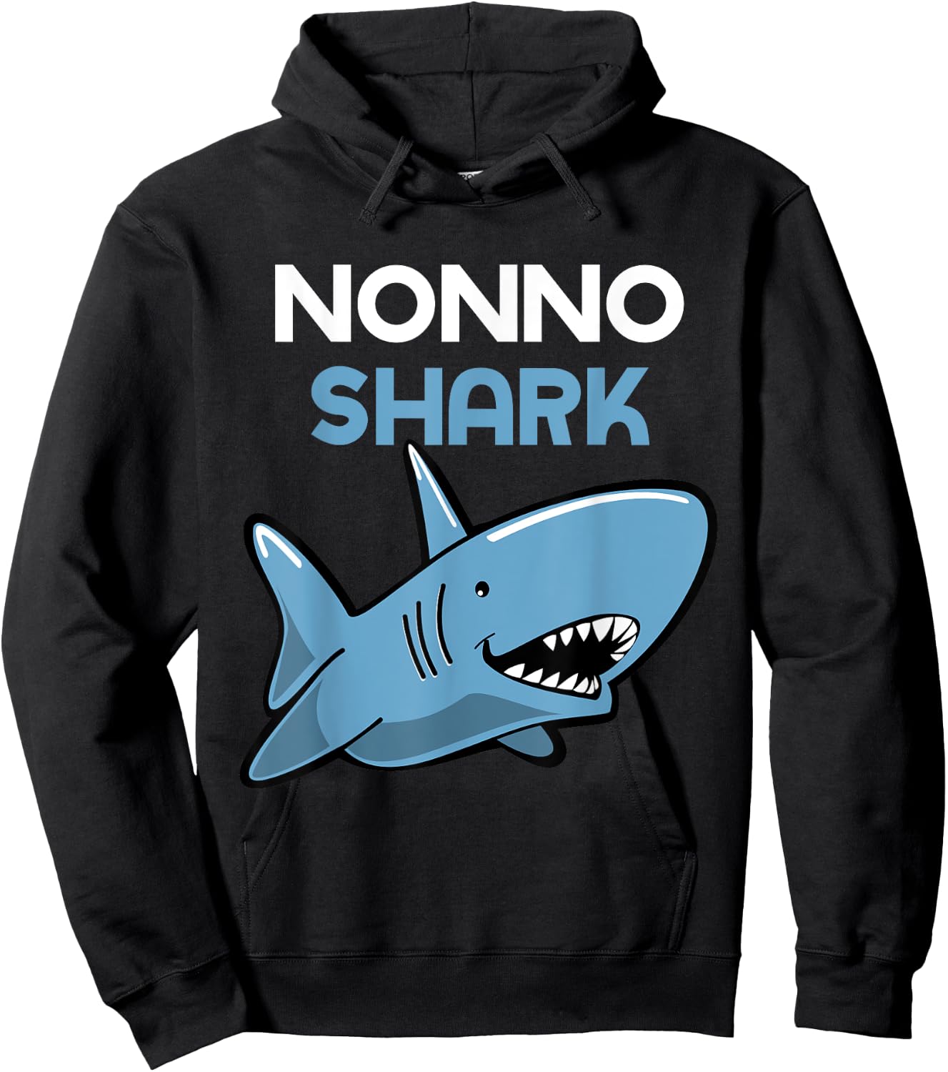 Nonno Shark Funny Family Hoodie - Hoodie | Black