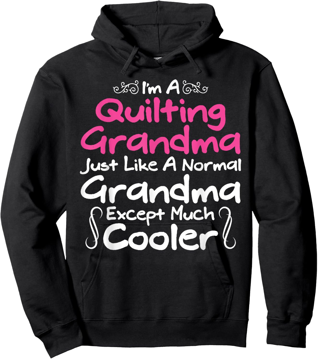 Quilt Shirts Quilting Grandma Yarn Women Hobby Quilter Hoodie - Hoodie | Black