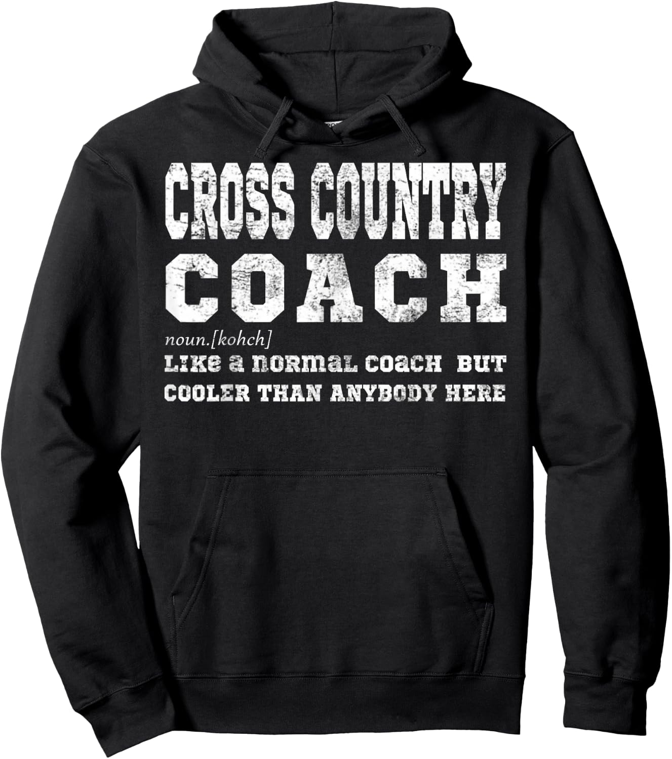 Funny Cross Country Coach Sports Coaching Definition Gift Hoodie - Hoodie | Black