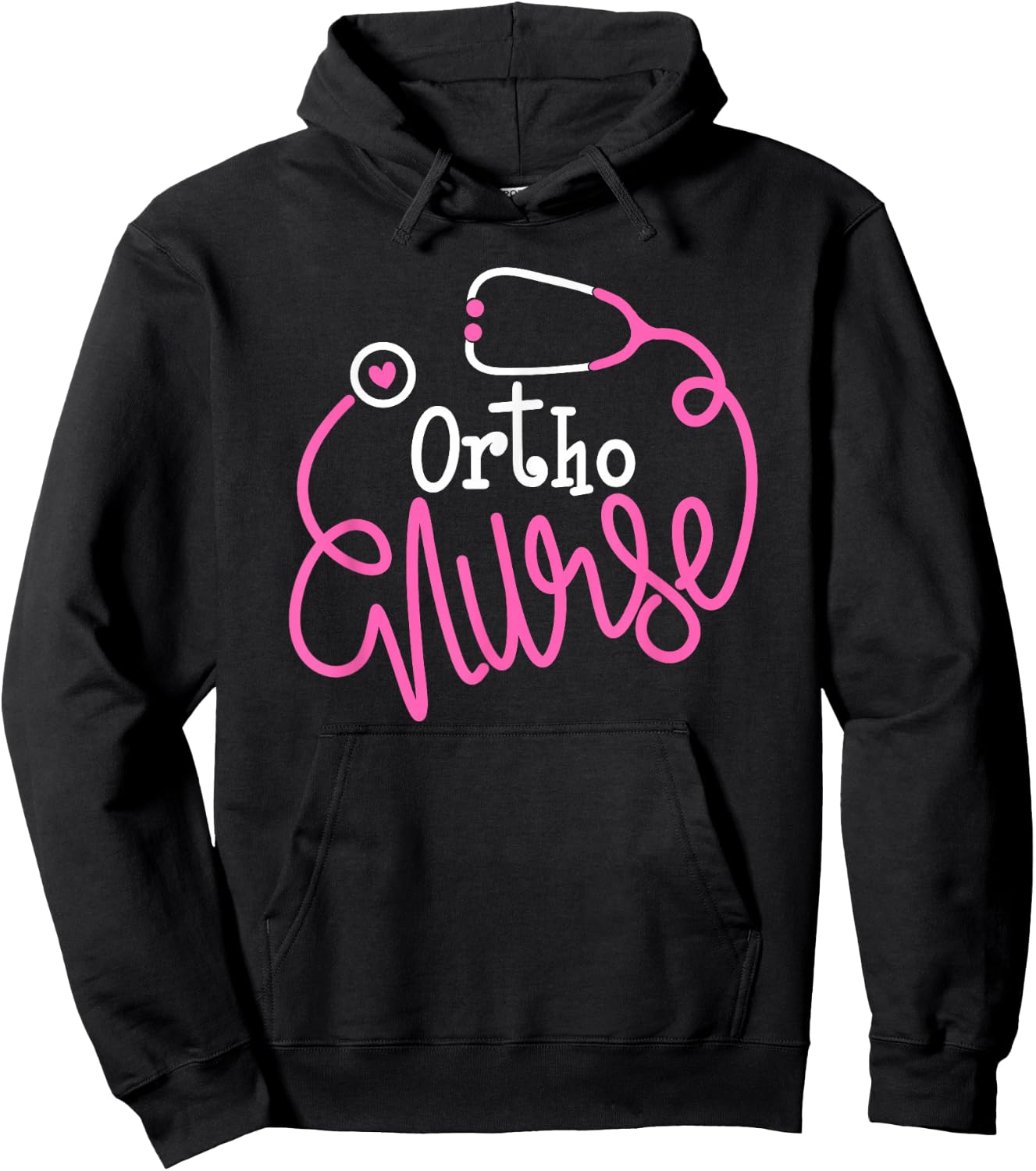 Ortho Nurse Stethoscope Orthopedic Nursing Department Hoodie - Hoodie | Black