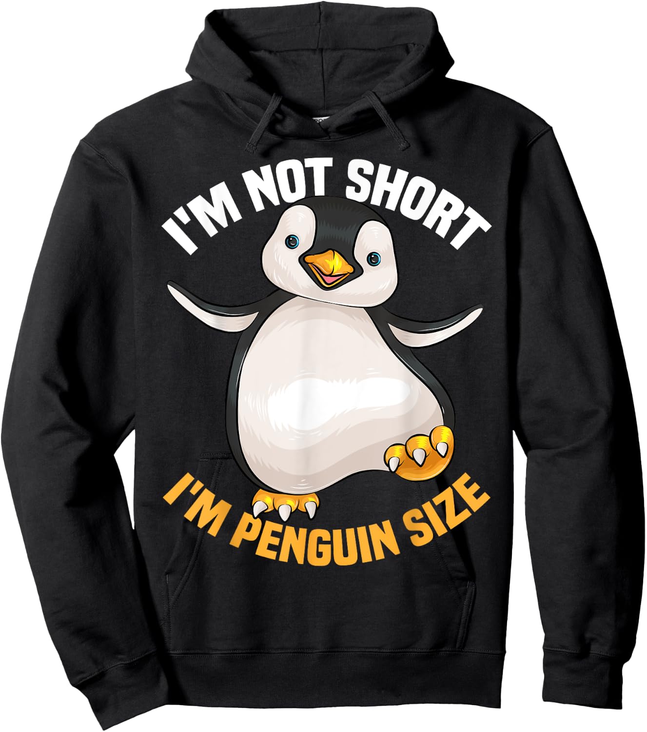 Cool I'm Not Short I'm Penguin Size | Funny Animal Fans Gift Hoodie - Hoodie | Black