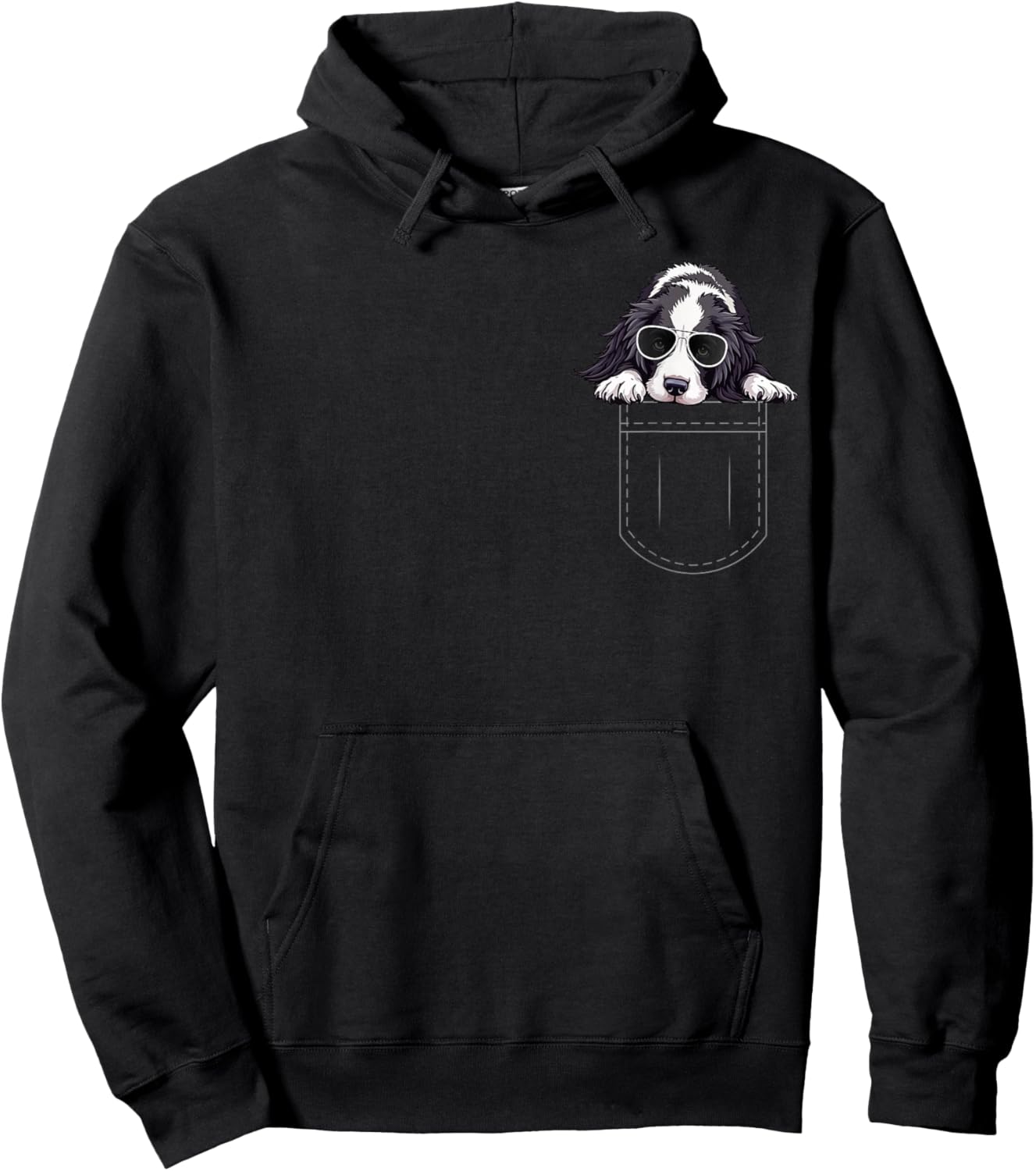 English Springer Spaniel Dog In The Pocket Hoodie - Hoodie | Black