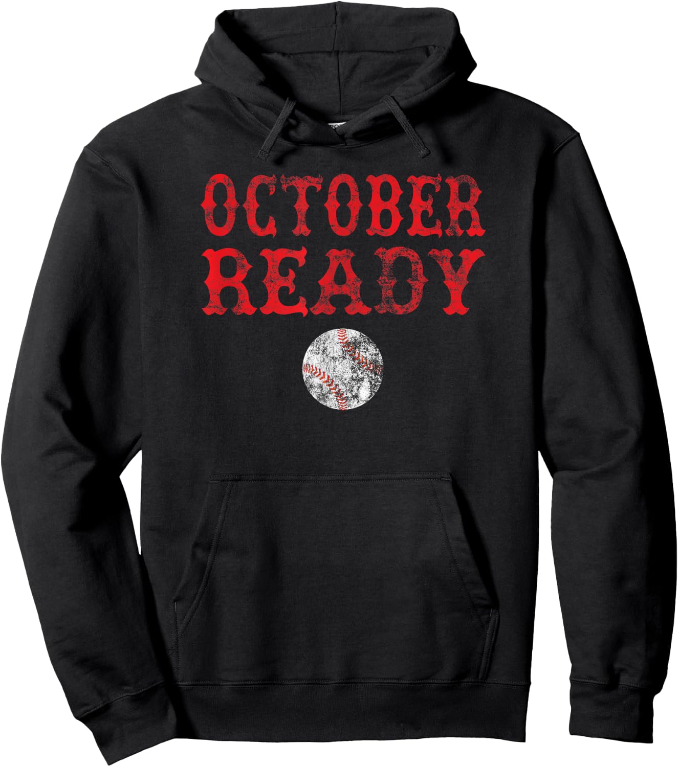 Vintage October Ready Playoff Baseball Shirt Women Hoodie - Hoodie | Black