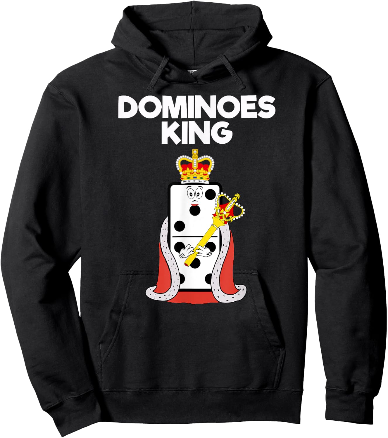 Dominoes - Funny Dominoes King Hoodie - Hoodie | Black