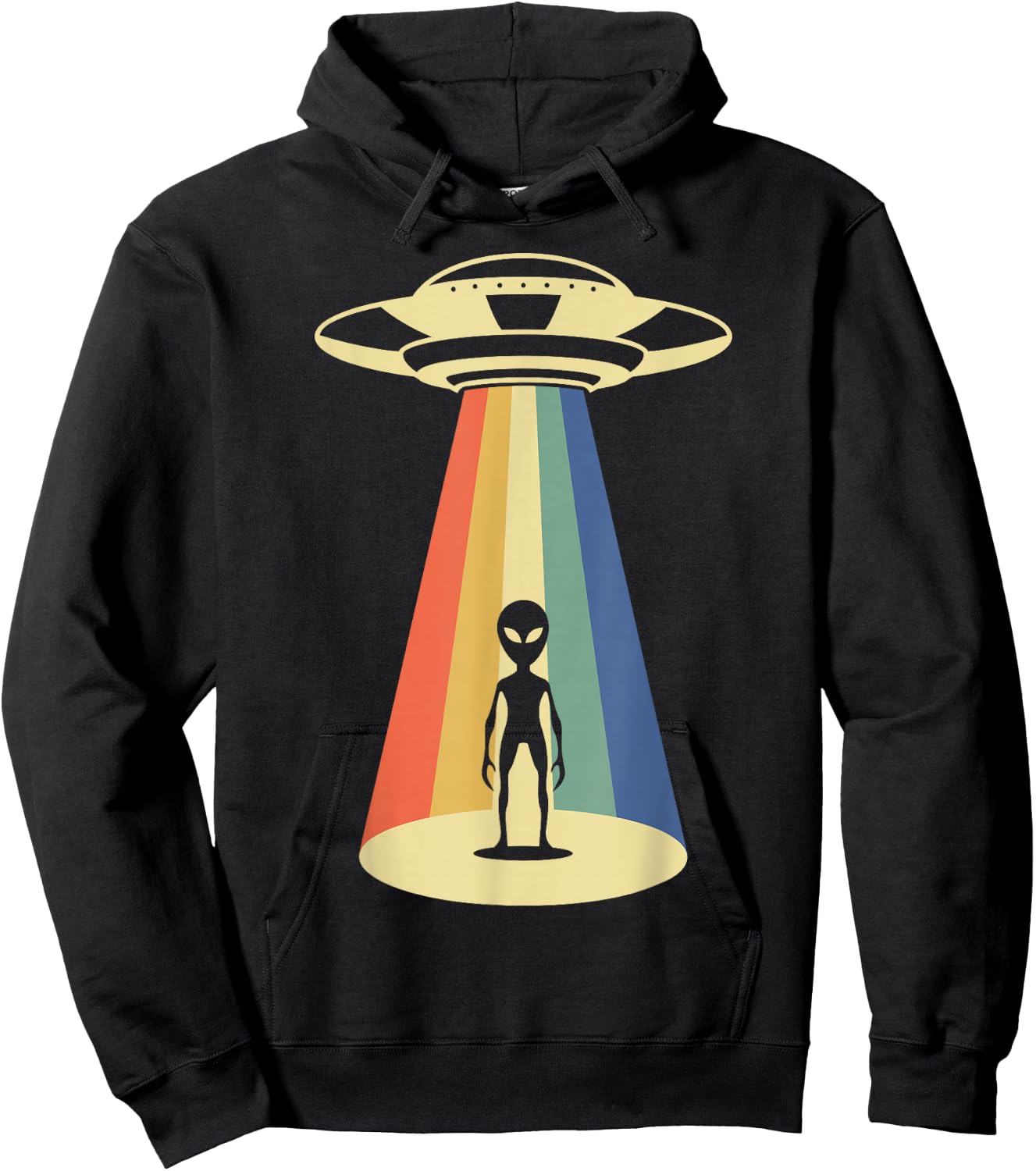 UFO Abduction - Alien Abduction Vintage Aliens Lover Hoodie - Hoodie | Black