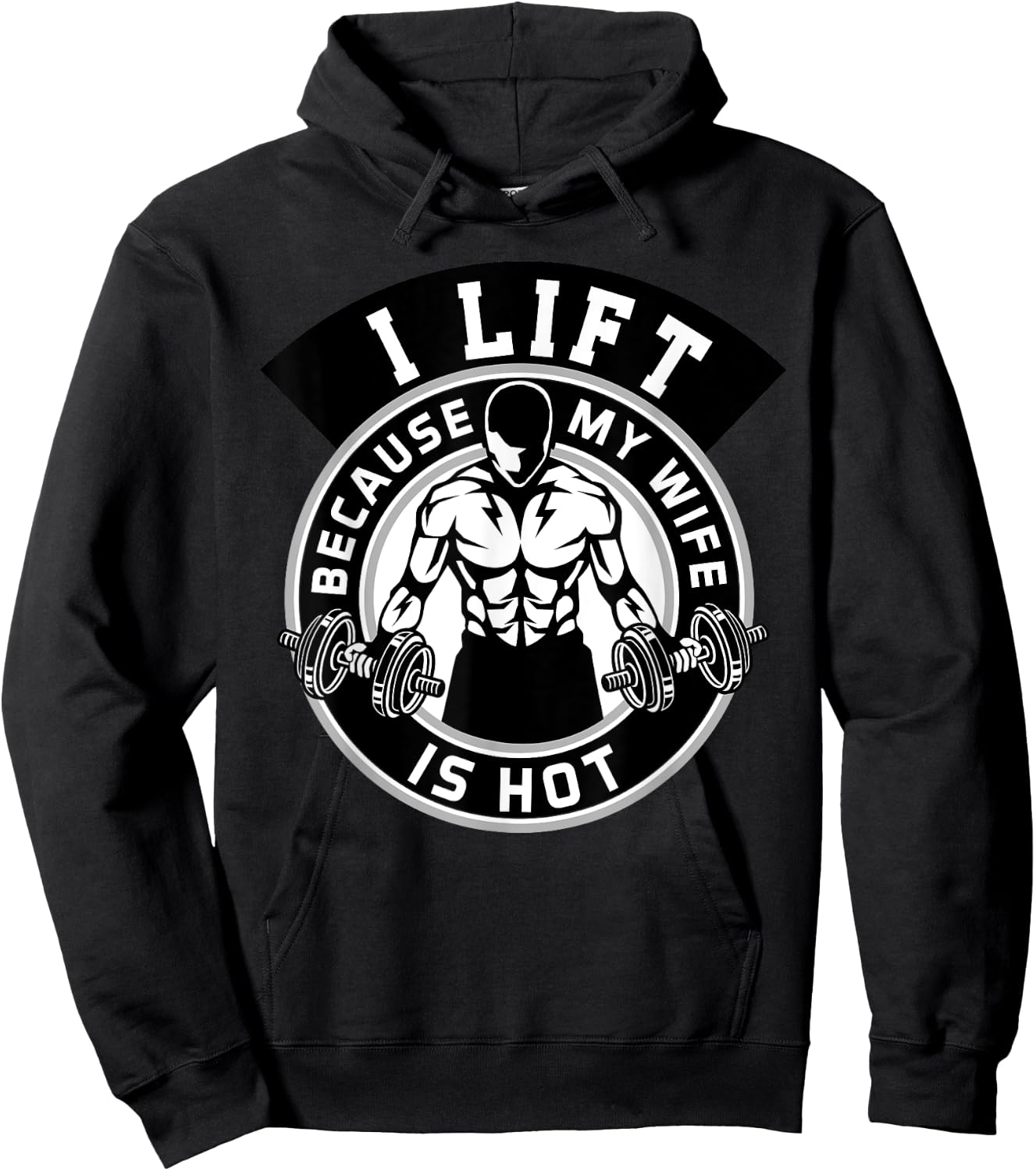I Lift Because My Wife Is Hot Husband Gift Hoodie - Hoodie | Black