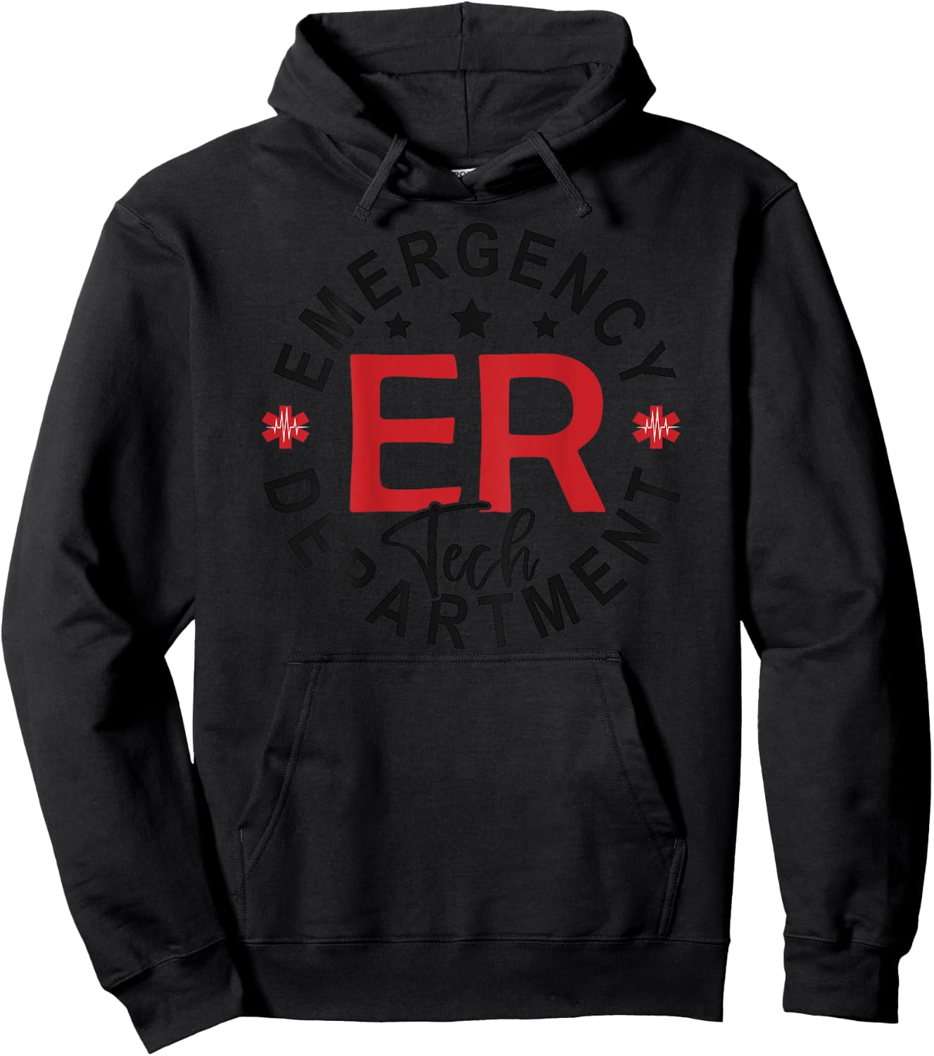 Emergency Department Tech Emergency Room Tech Back Of Hoodie - Hoodie | Black