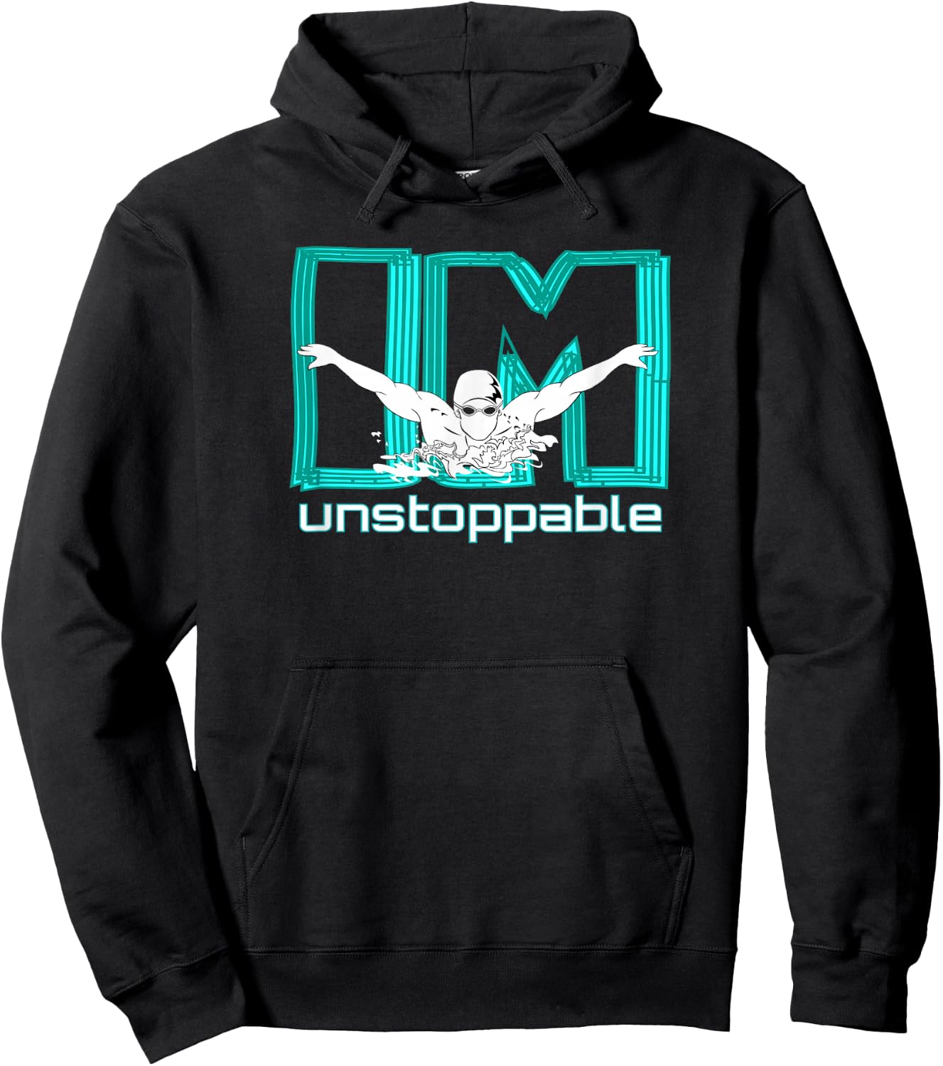 Swimmer T Shirt Funny Swim Swimming Cool Practice Proud Hoodie - Hoodie | Black