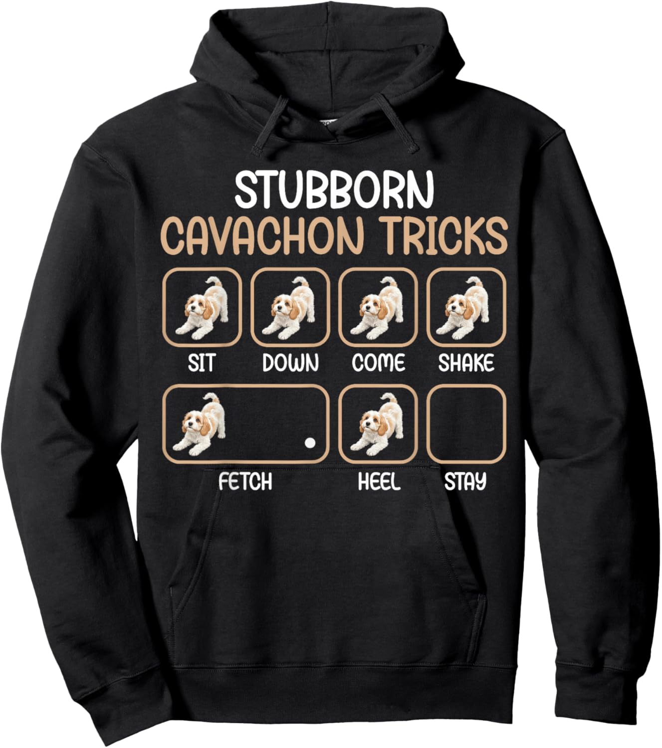 Stubborn Cavachon Tricks Cavachon Owner Cavachon Lover Hoodie - Hoodie | Black