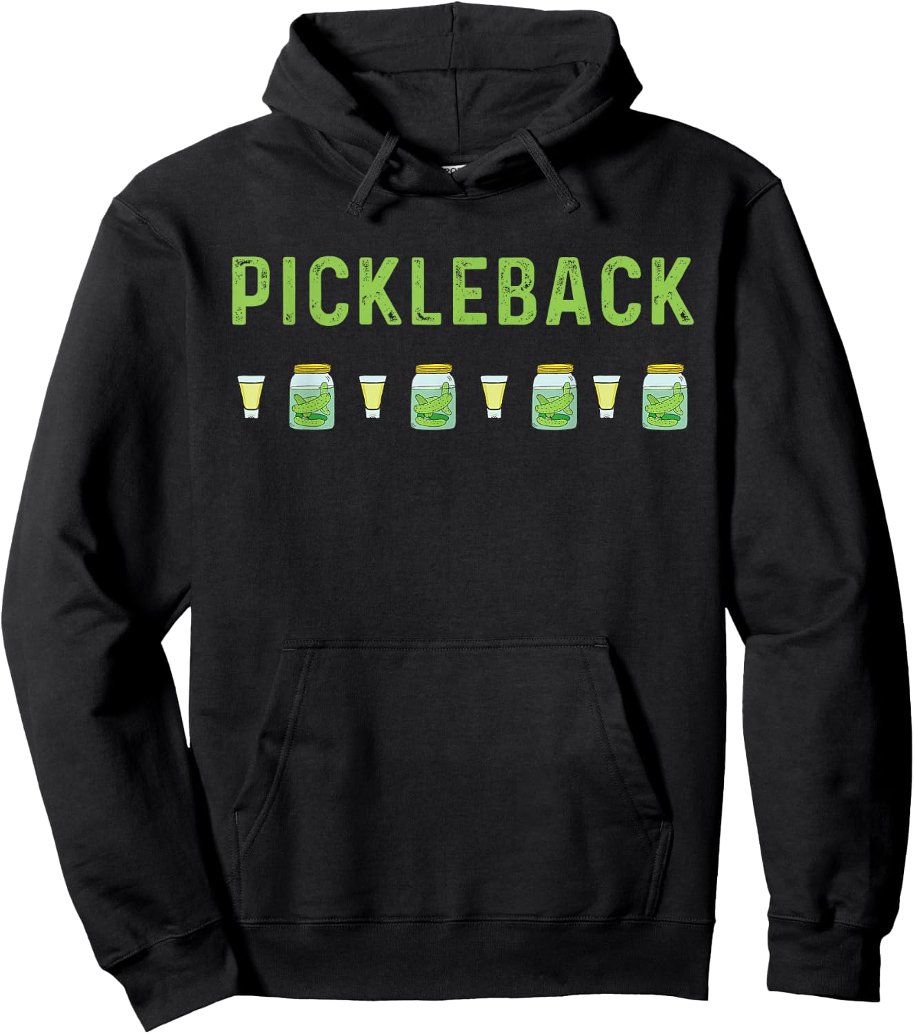Pickleback Shot And Whiskey Hoodie - Hoodie | Black