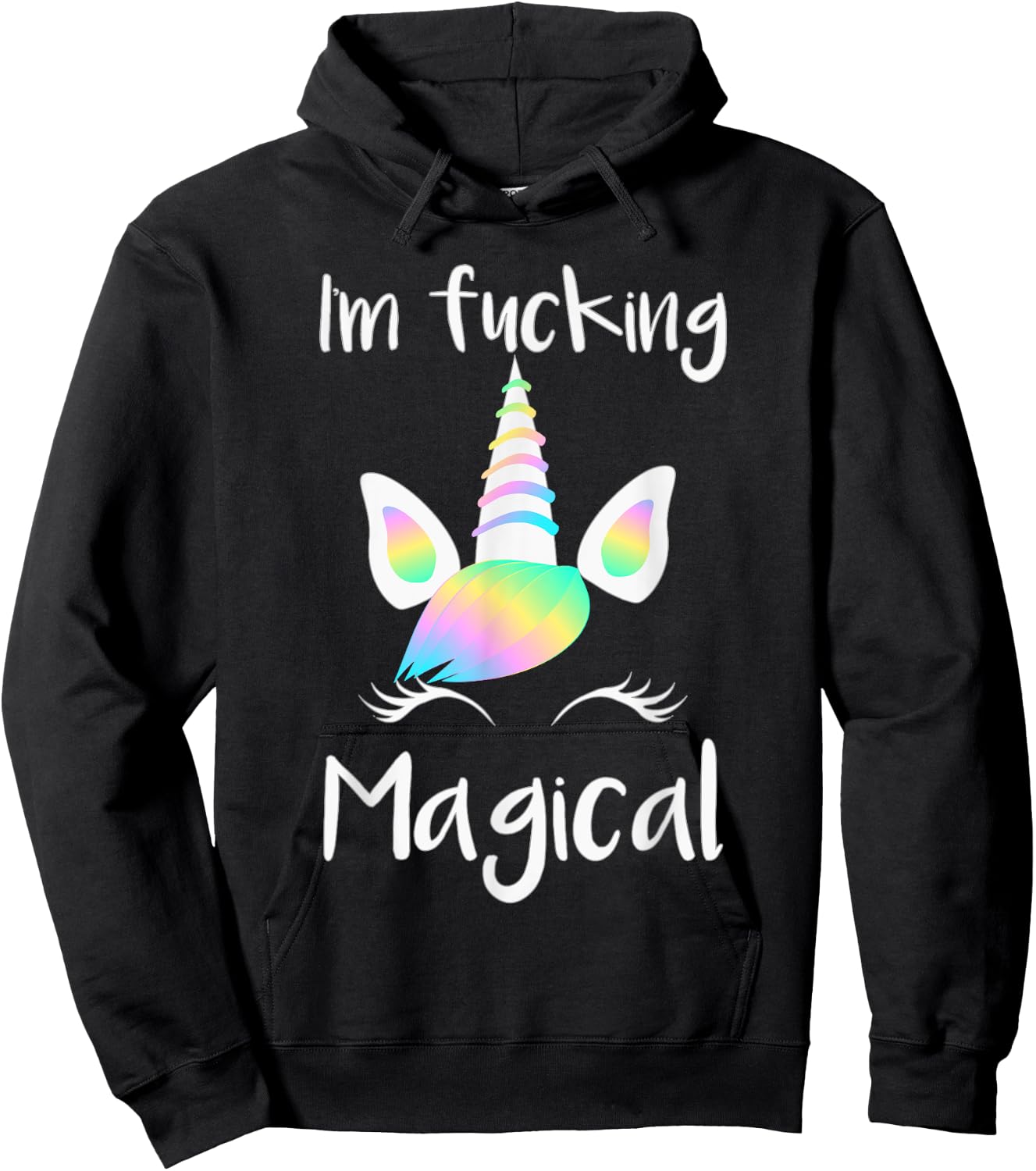 Unicorn I'm Fucking Magical Unicorn Shirt Hoodie - Hoodie | Black