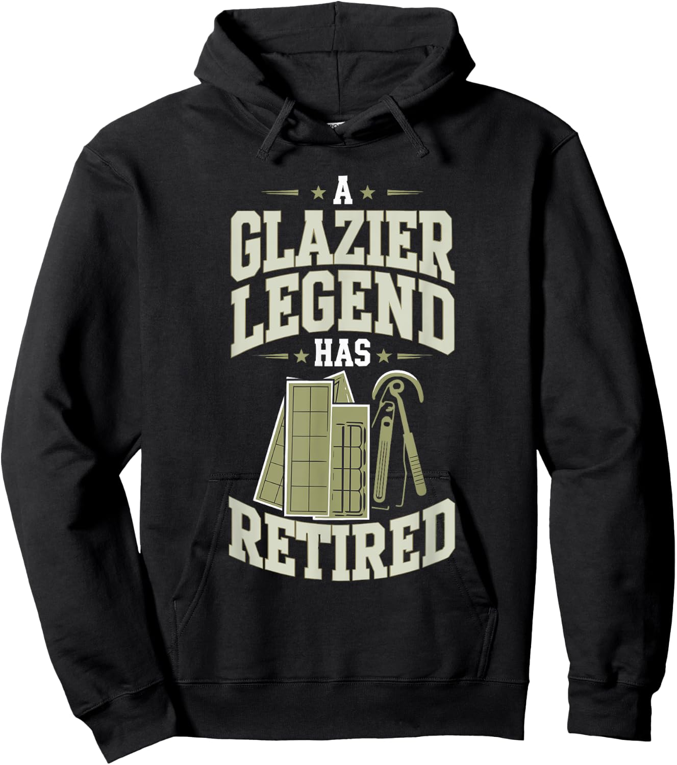 Retirement Legend Has Retired Glazier Hoodie - Hoodie | Black