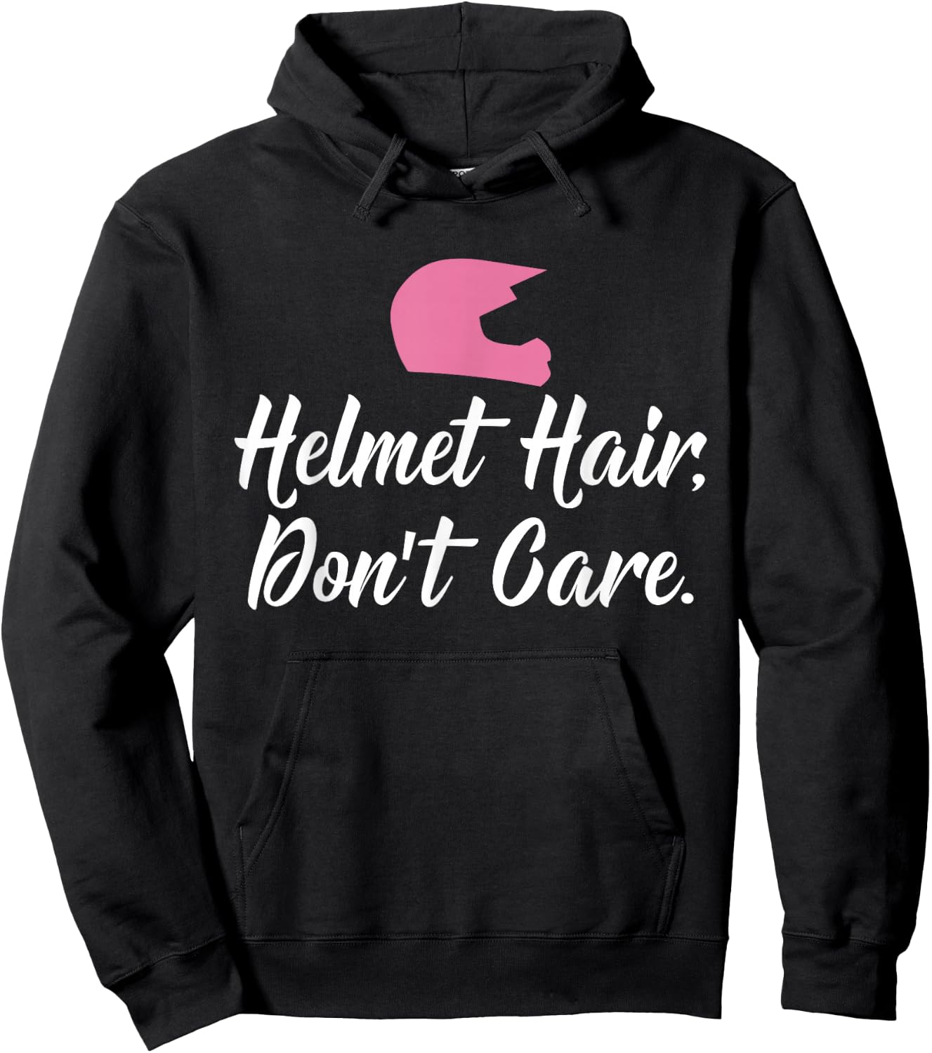 Helmet Hair Don't Care Snowmobile Motorcycle Hoodie - Hoodie | Black