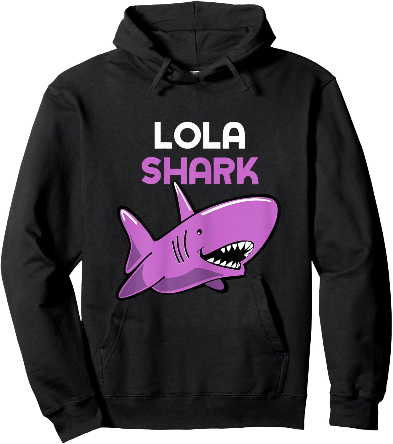 Lola Shark Cool Funny Family Hoodie - Hoodie | Black