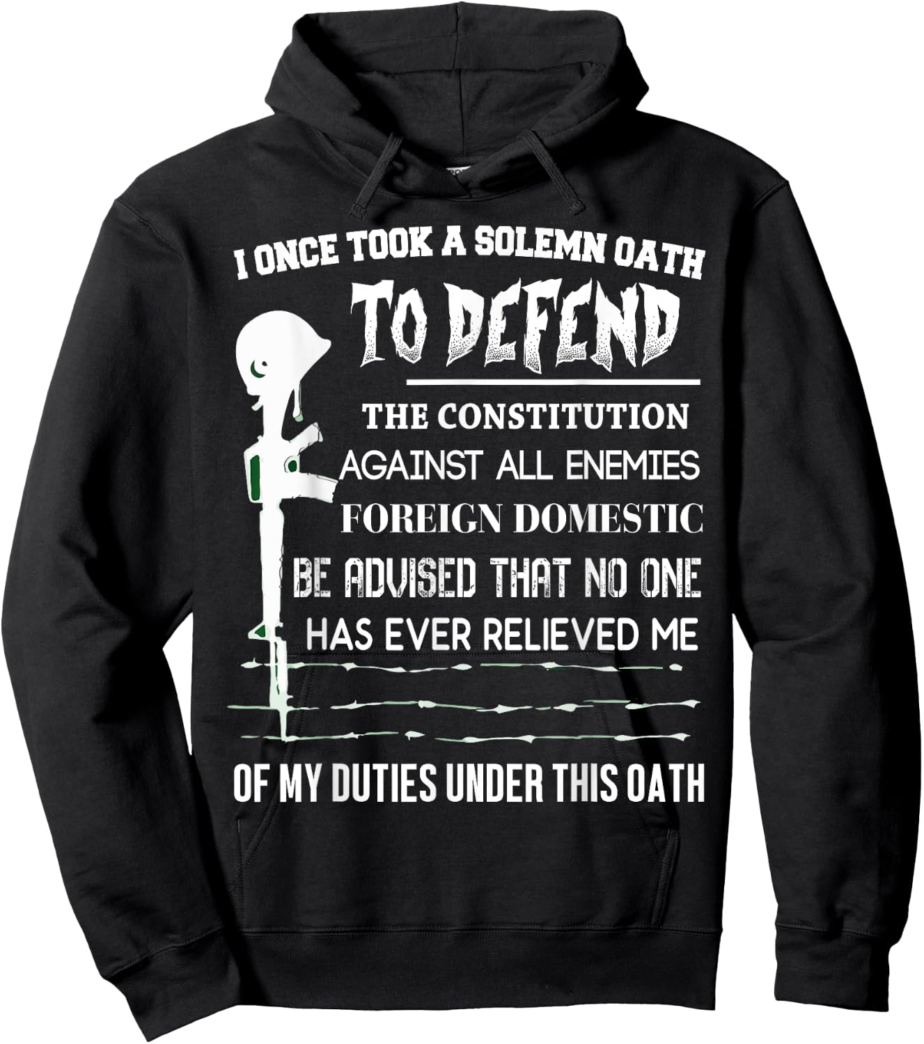 I Once Took A Solemn Oath To Defend The Constitution T Shirt Hoodie - Hoodie | Black