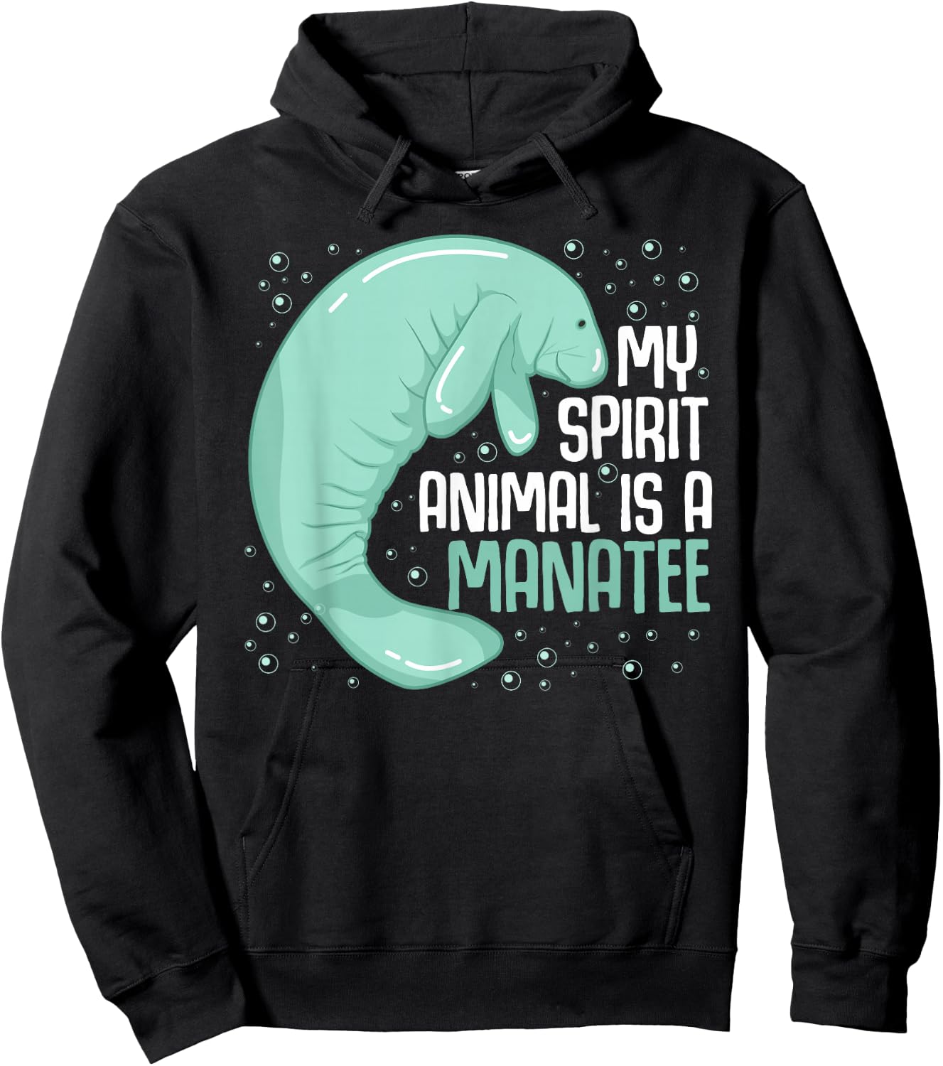 My Spirit Animal Is A Manatee Sea Cow Oceanic Creature Lover Hoodie - Hoodie | Black