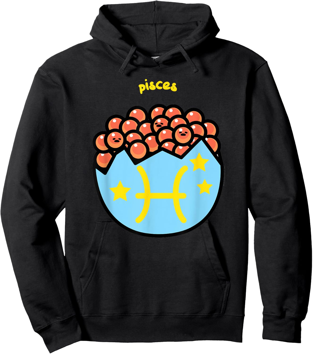 Gudetama Zodiac Pisces Shirt Hoodie - Hoodie | Black